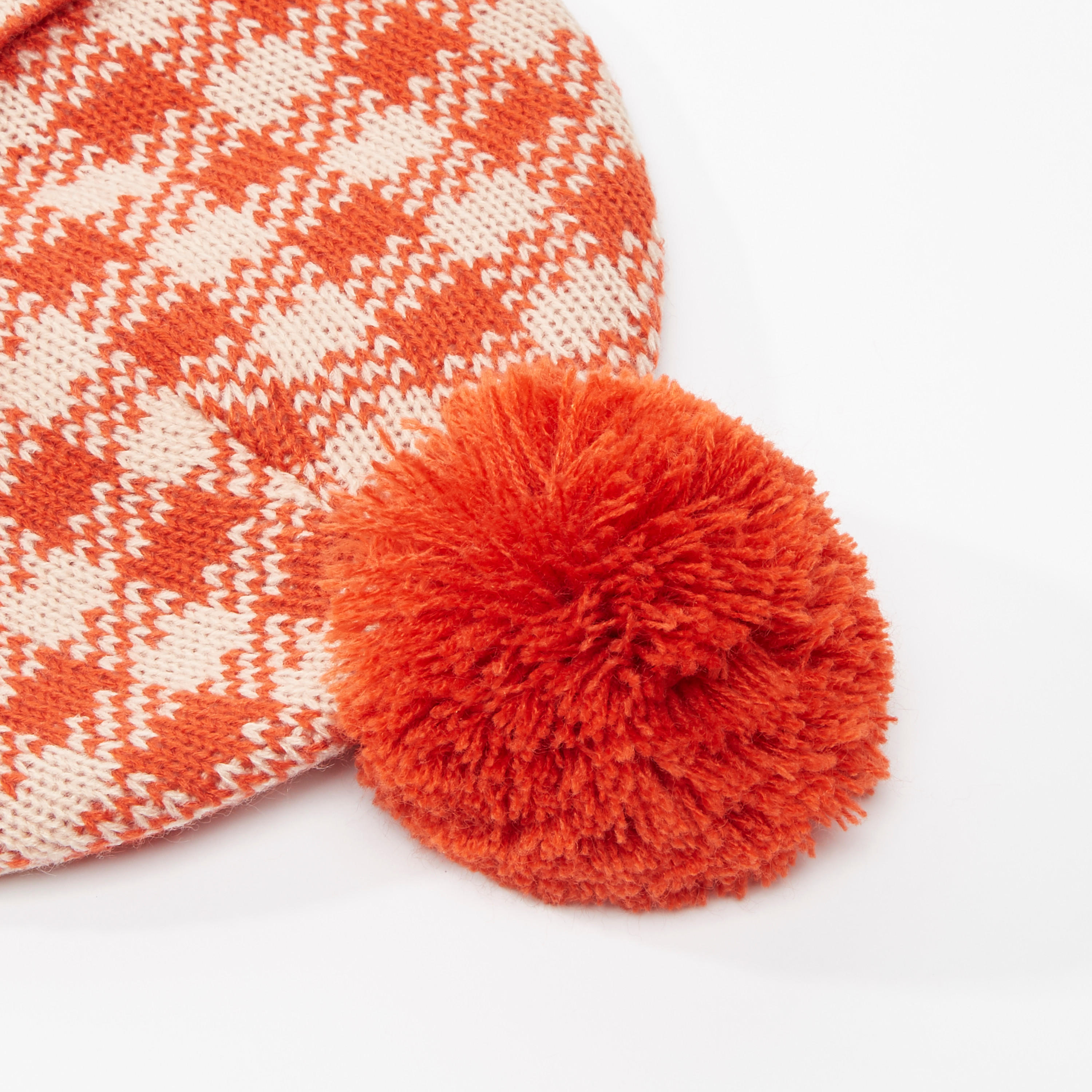 كاب بيني بارز الملمس مزين بكرات بوم بوم من لي كوبر-women-clothingaccessories-capsandhats-image-1