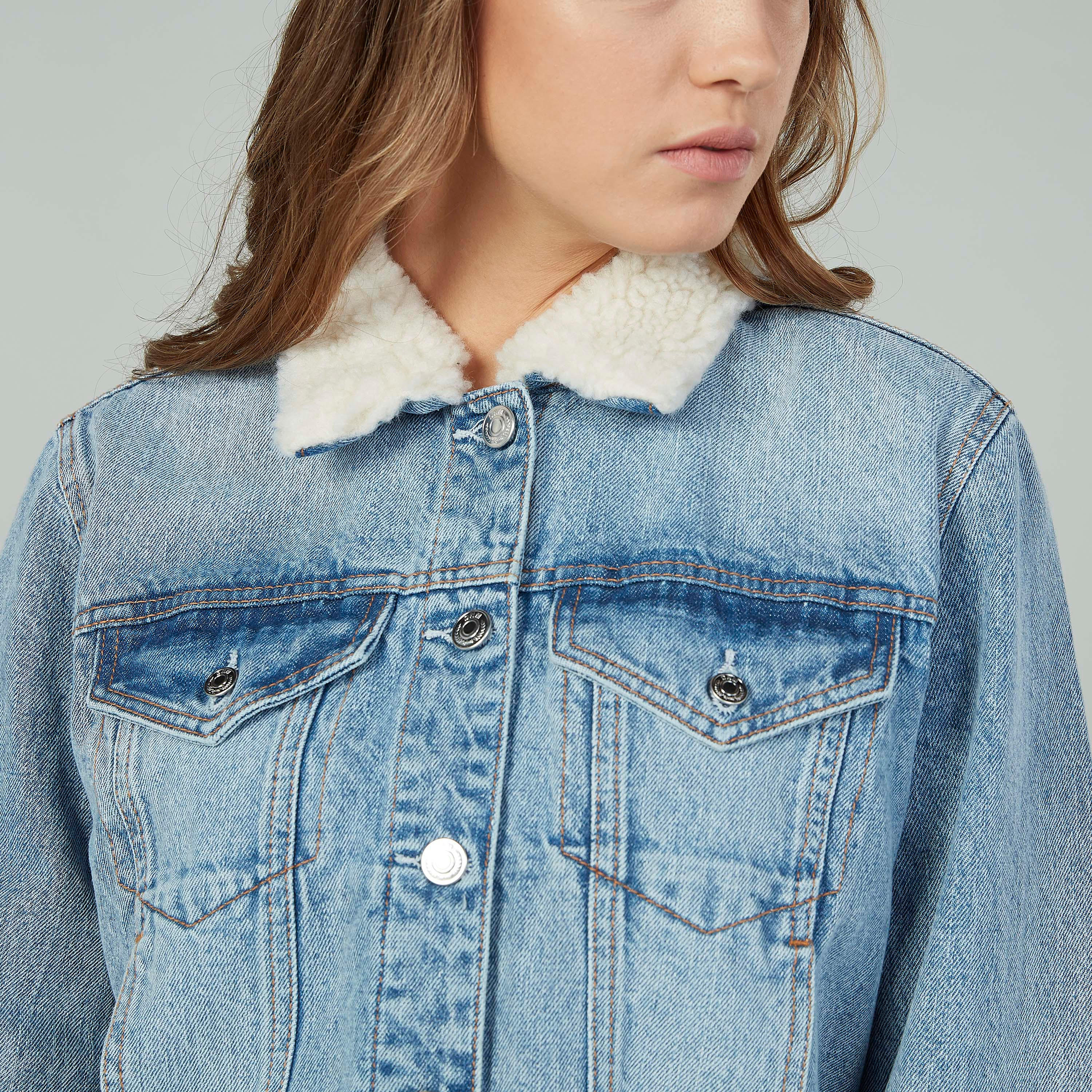 جاكيت دينم بأكمام طويلة وجيوب-women-winterwear-coatsandjackets-jackets-image-3