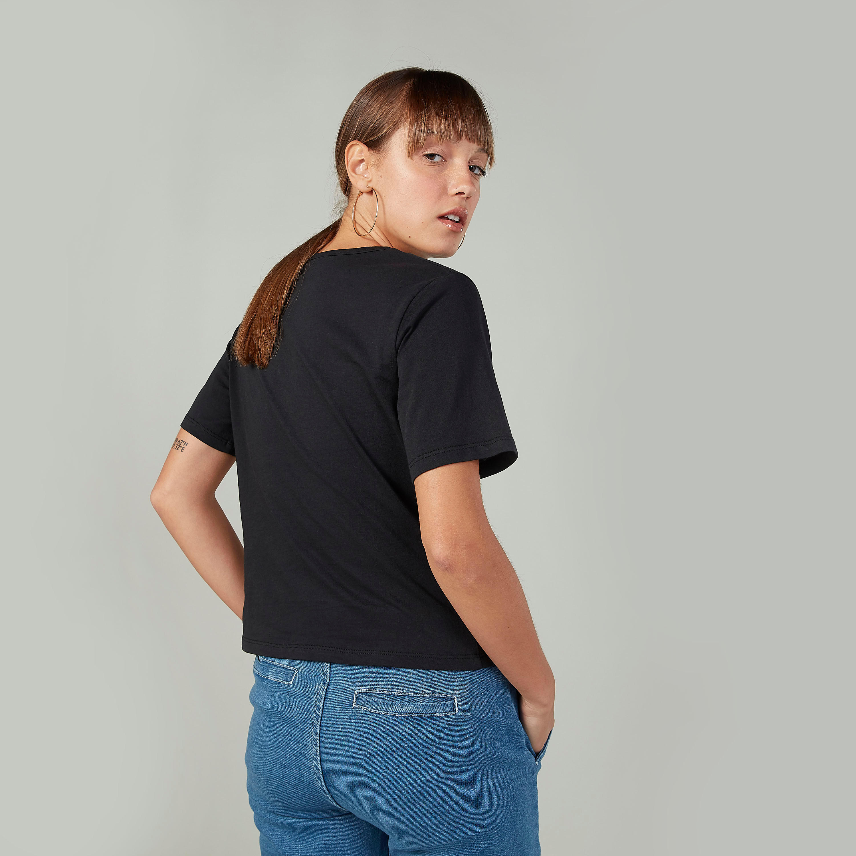 Sustainable Lee Cooper Plain T-shirt with Short Sleeves-women-clothing-tshirts-image-4