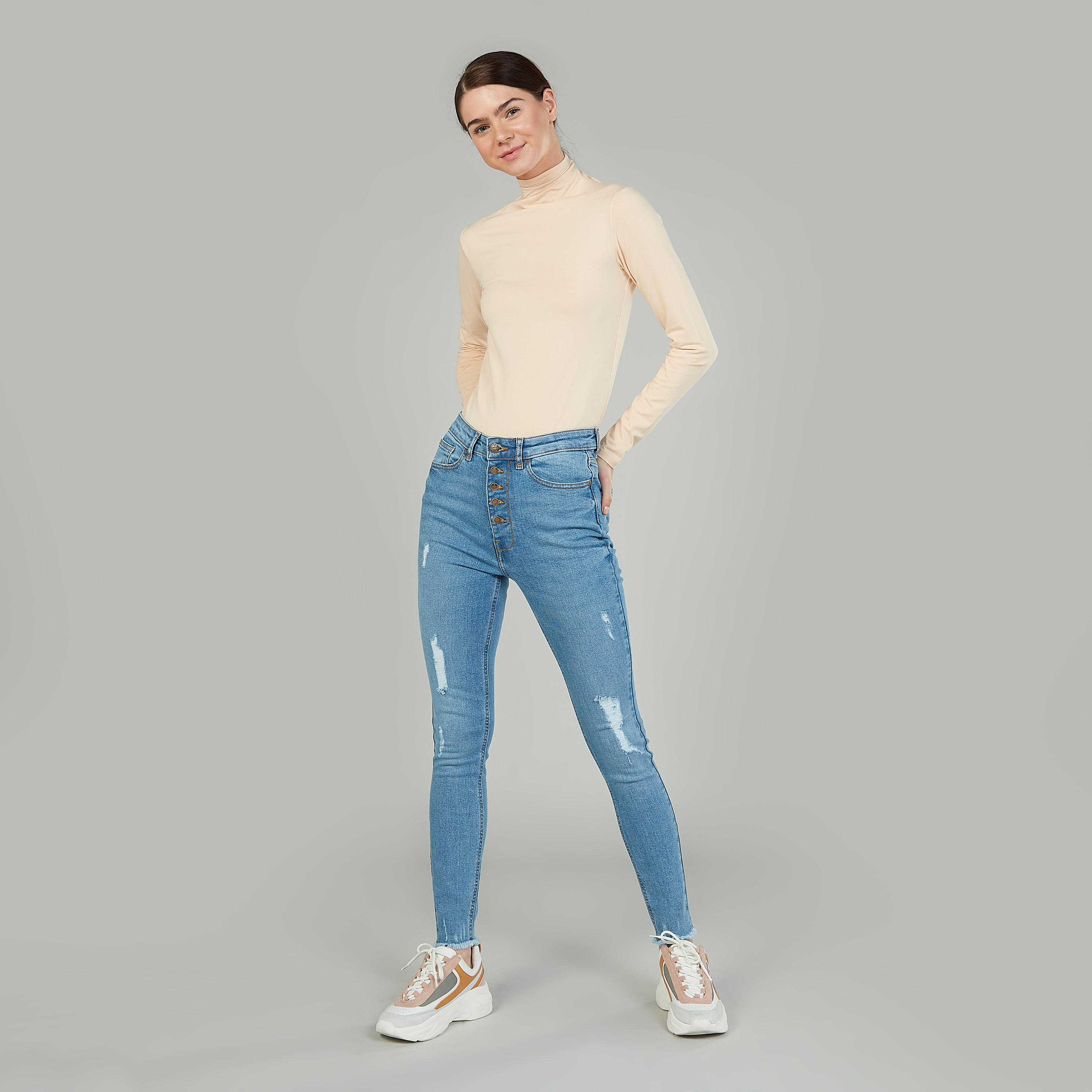 بنطلون جينز سكيني ممزّق من لي كوبر-women-clothing-bottoms-jeans-image-2
