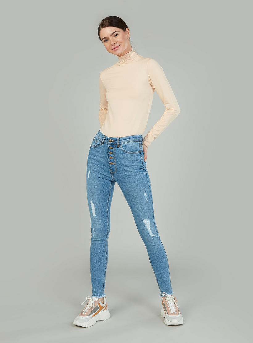 بنطلون جينز سكيني ممزّق من لي كوبر-women-clothing-bottoms-jeans-image-2