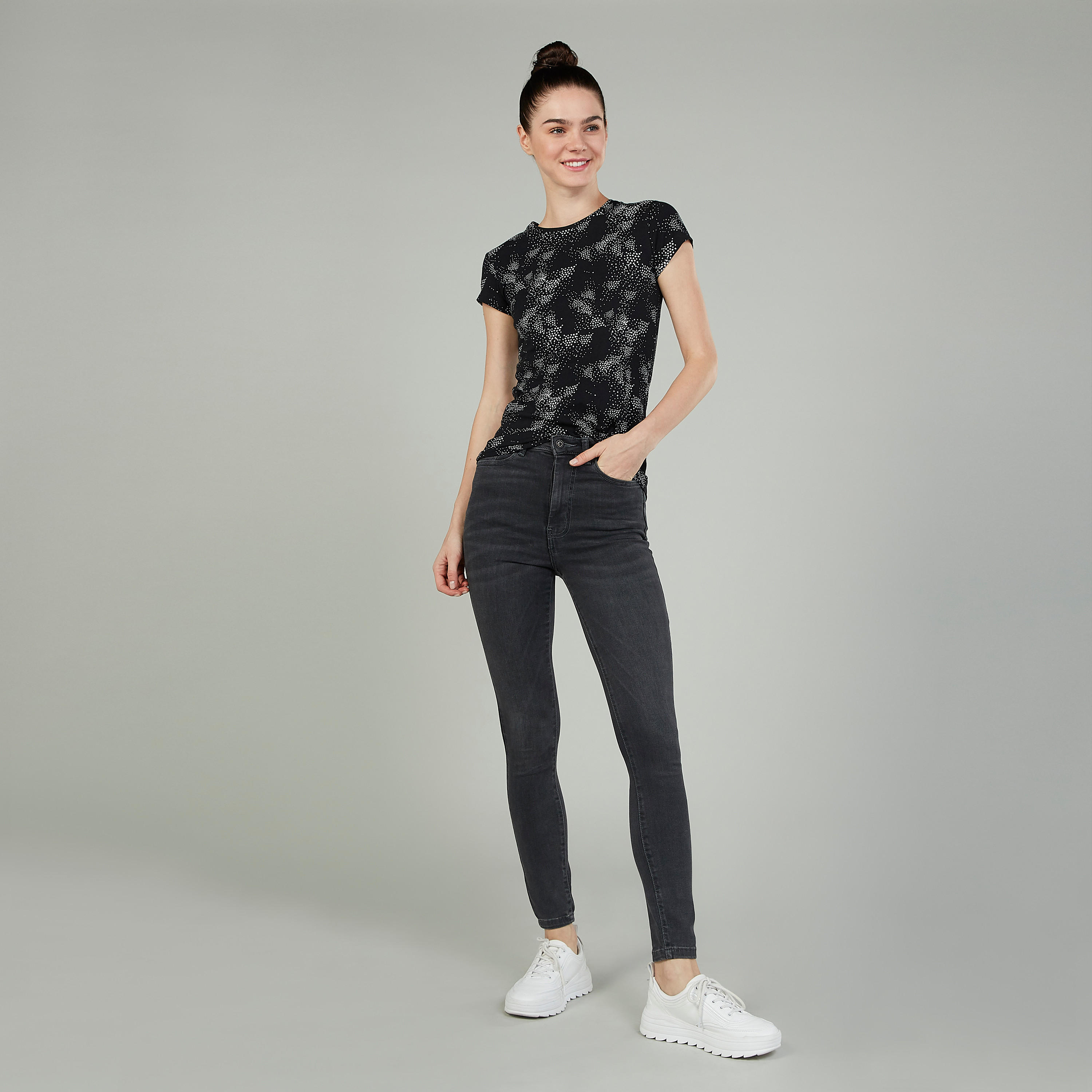 Lee Cooper Skinny Fit Textured Mid-Rise Jeans with Pocket Detail-women-clothing-bottoms-jeans-image-2