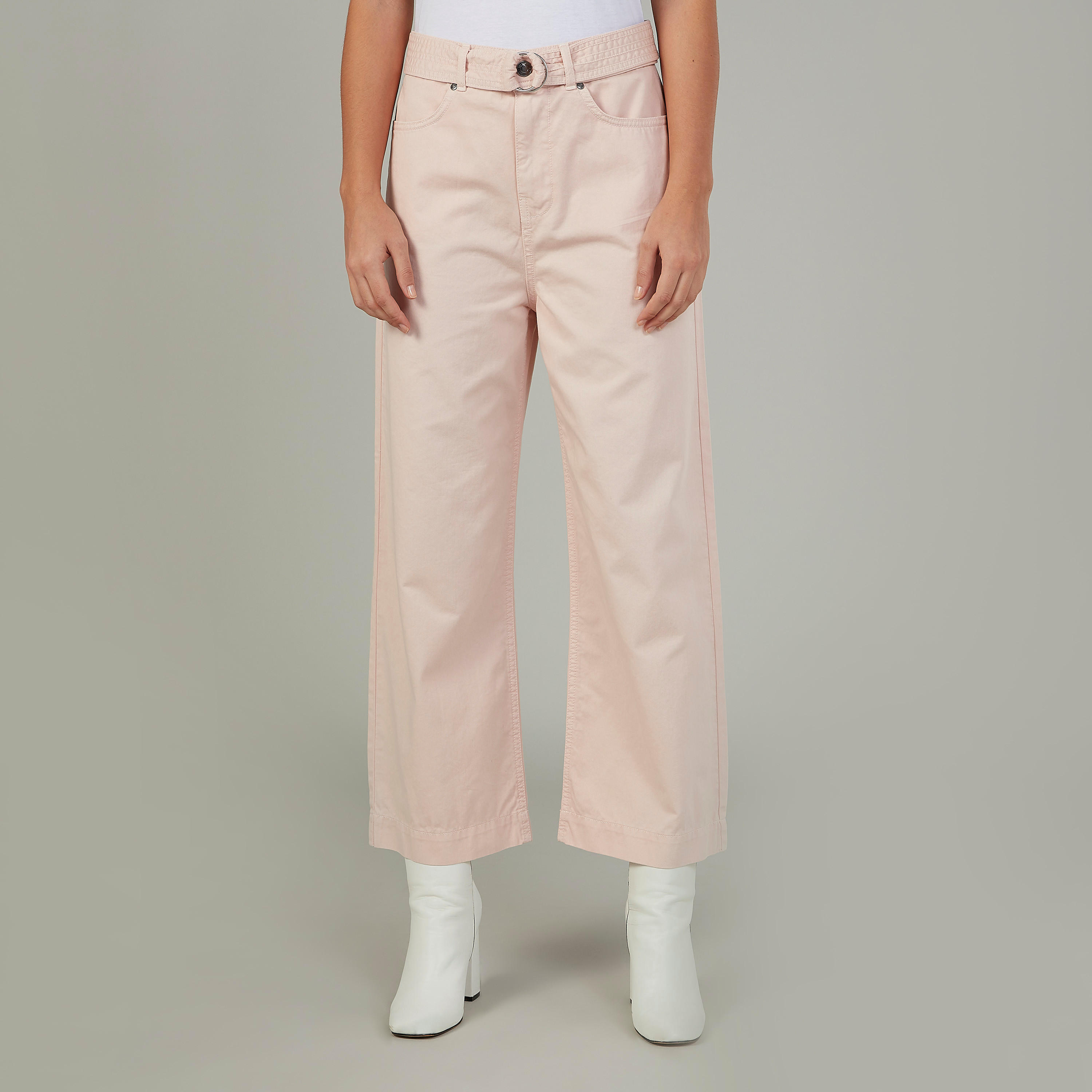 بنطلون جينز مستدام سادة بخصر متوسط الارتفاع وجيوب من لي كوبر-women-clothing-bottoms-jeans-image-1