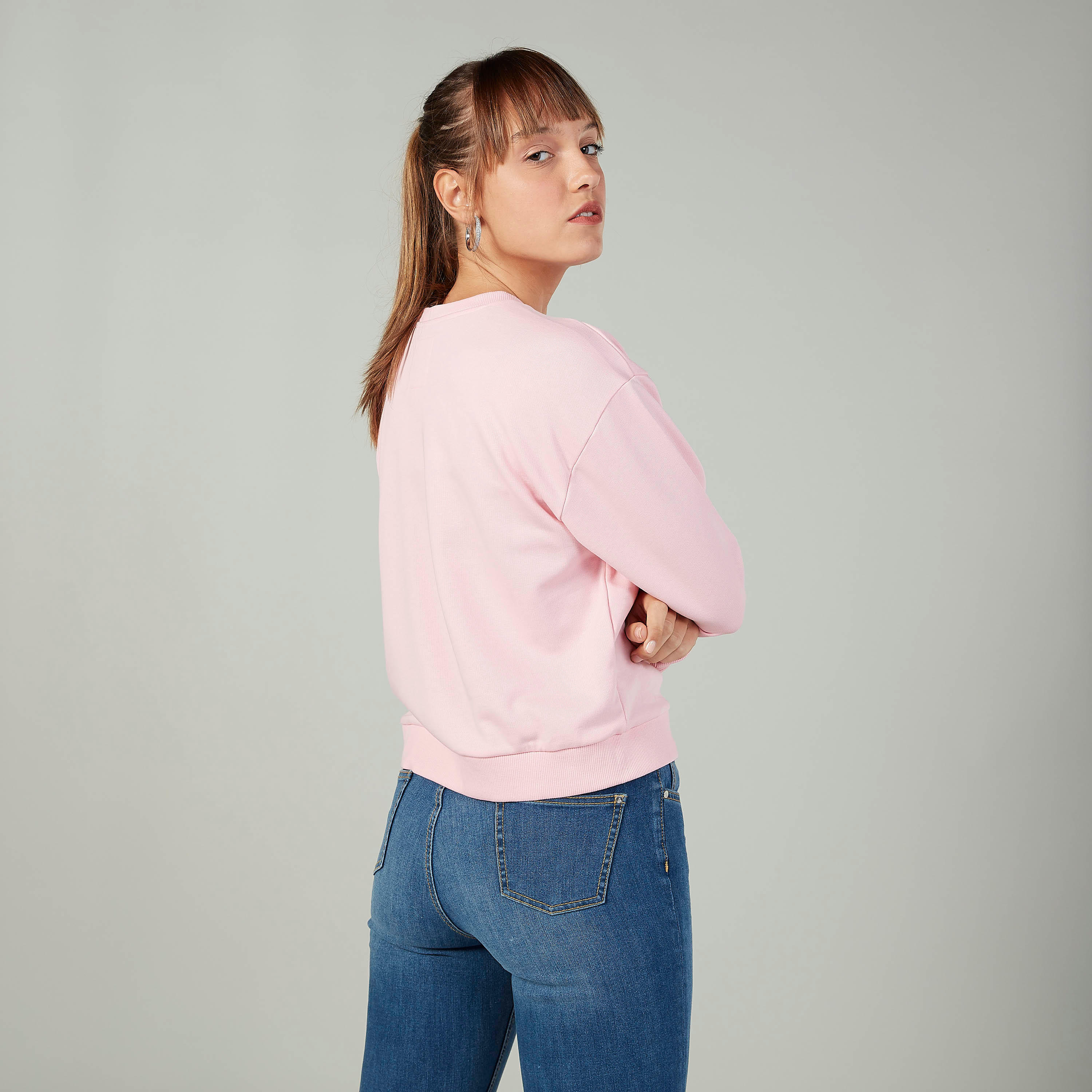 Sustainable Lee Cooper Printed Sweatshirt with Long Sleeves-women-winterwear-hoodiesandsweatshirts-sweatshirts-image-4
