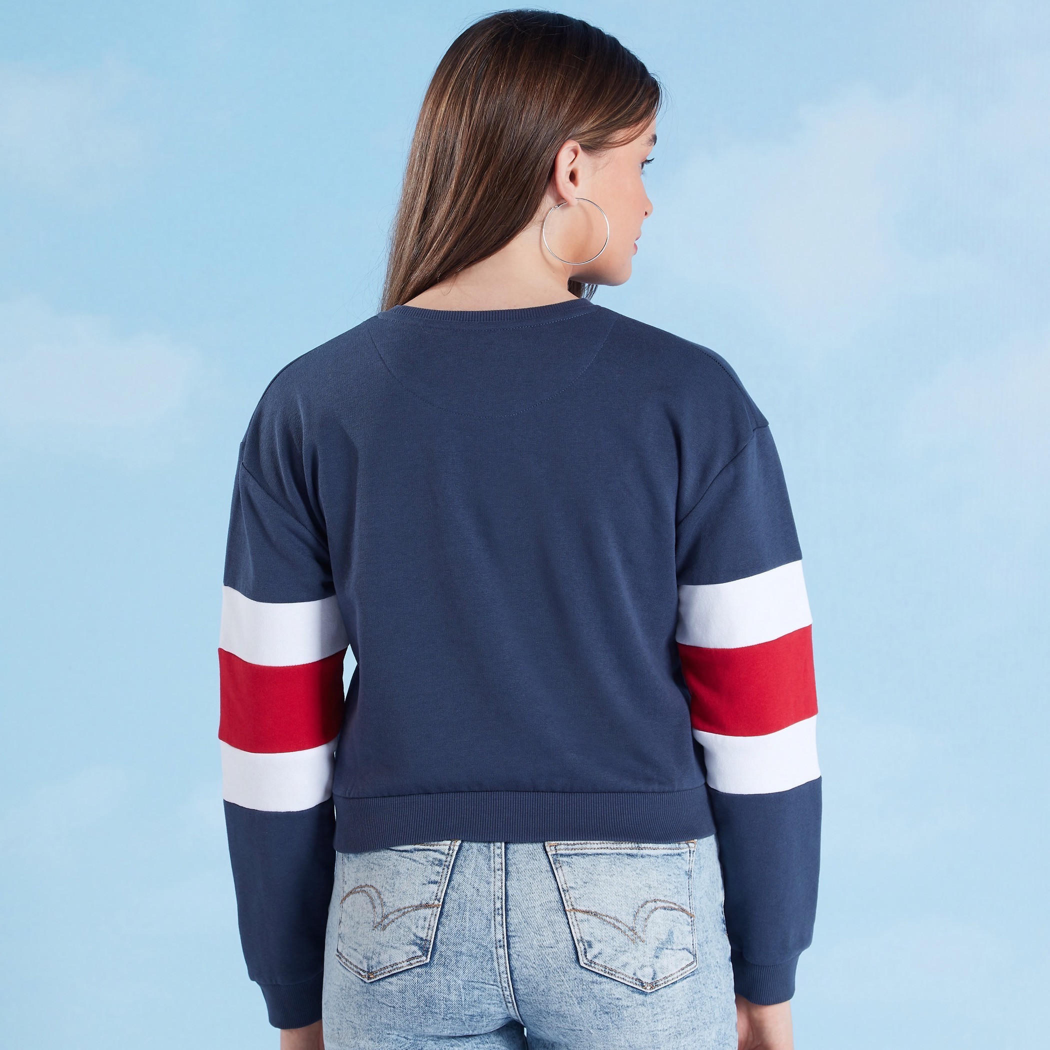 Lee Cooper Printed Sweatshirt with Crew Neck and Long Sleeves-women-winterwear-hoodiesandsweatshirts-sweatshirts-image-5