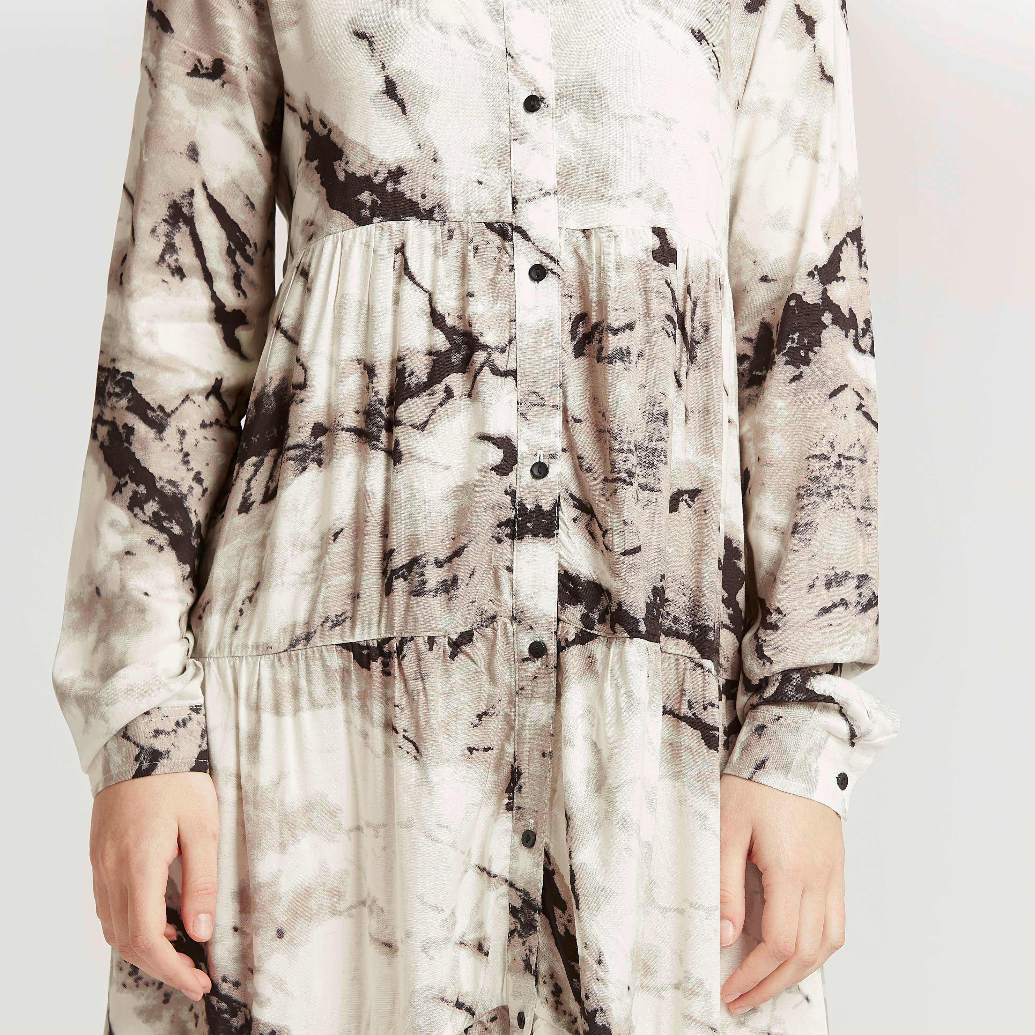 فستان قميص ميدي بأكمام طويلة وطبعات من لي كوبر-women-clothing-dresses-image-3