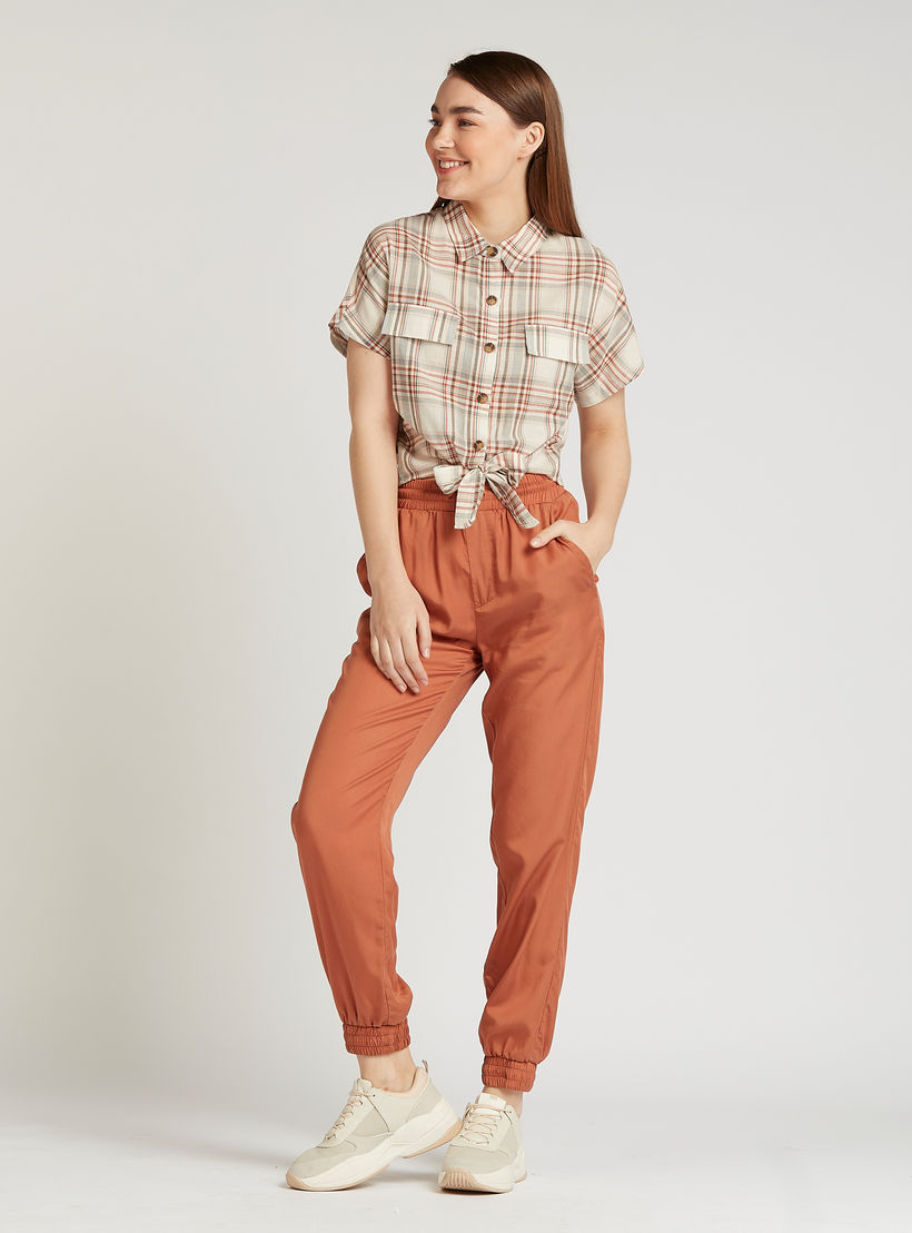 Sustainable Lee Cooper Checked Shirt with Short Sleeves-women-clothing-shirtsandblouses-shirts-image-2