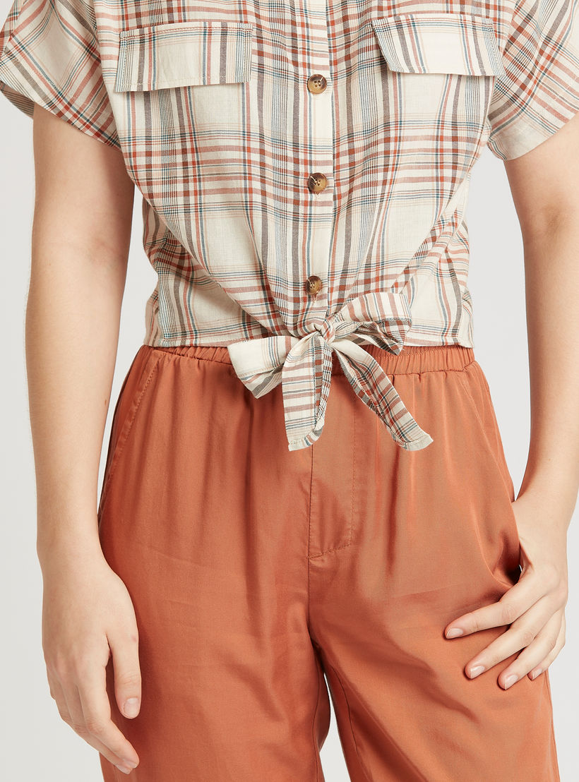 Sustainable Lee Cooper Checked Shirt with Short Sleeves-women-clothing-shirtsandblouses-shirts-image-5