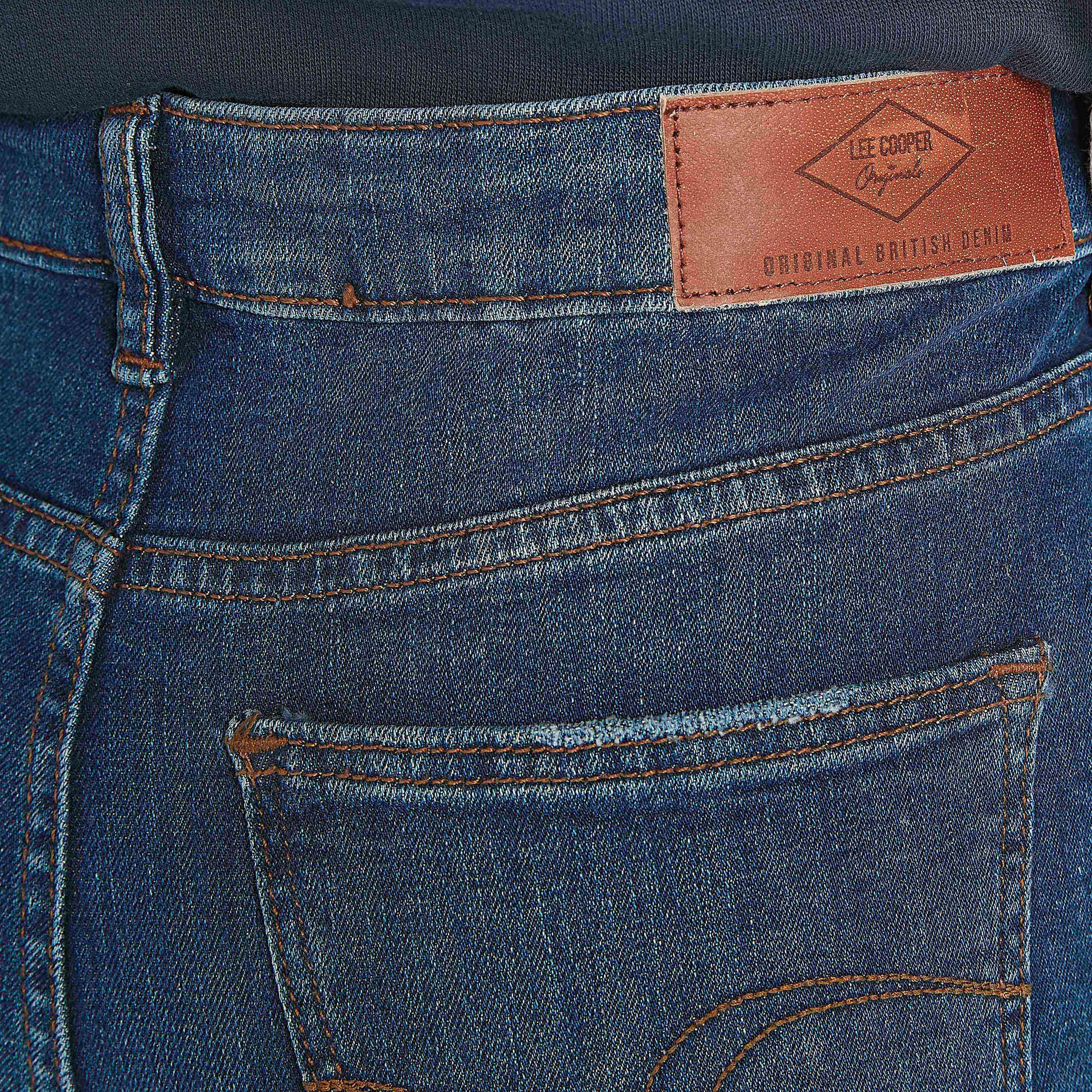 بنطلون جينز دنيم مضلع سكيني فيت بزر إغلاق من لي كوبر-women-clothing-bottoms-jeans-image-6