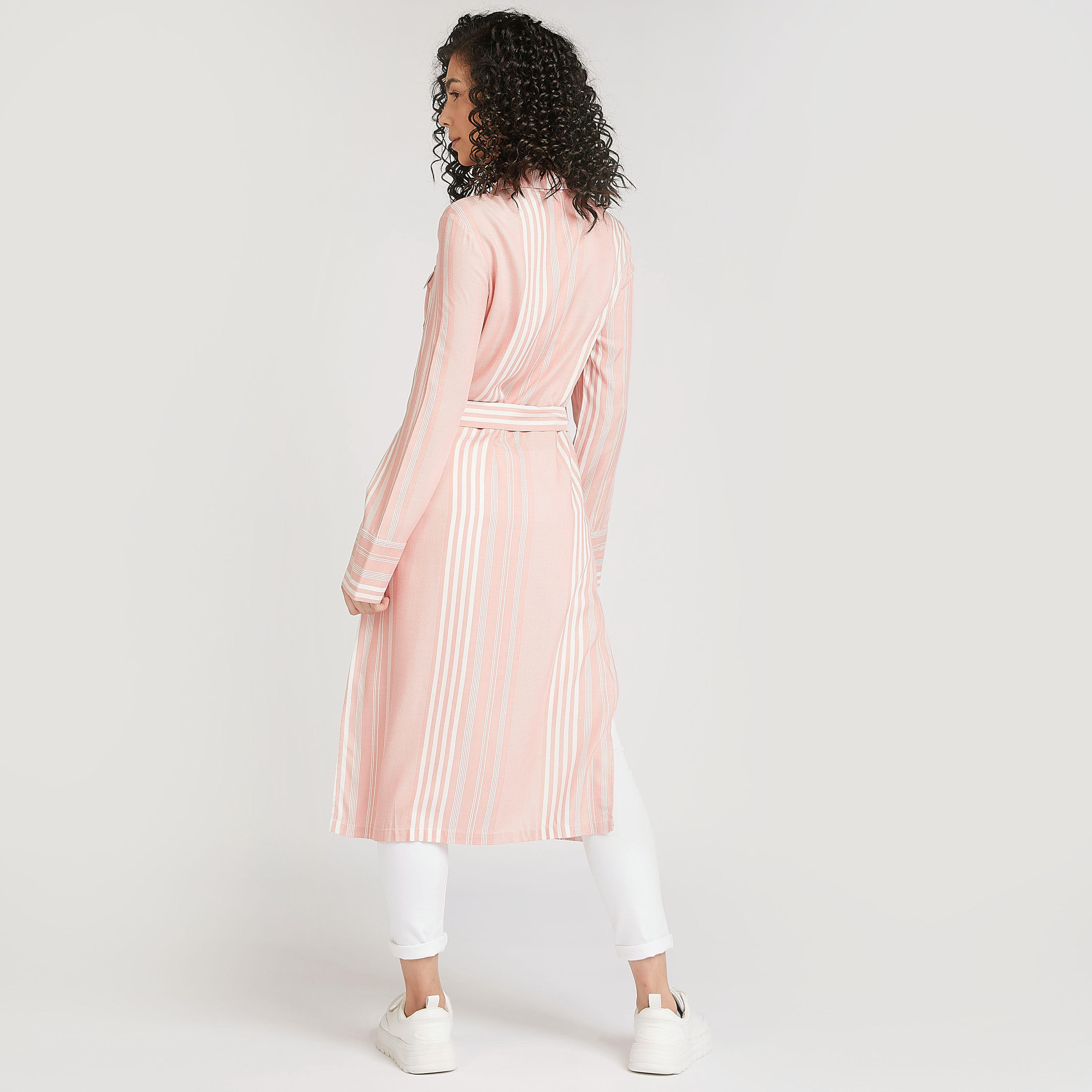 Lee Cooper Striped Longline Shirt with Long Sleeves-women-clothing-shirtsandblouses-blouses-image-4