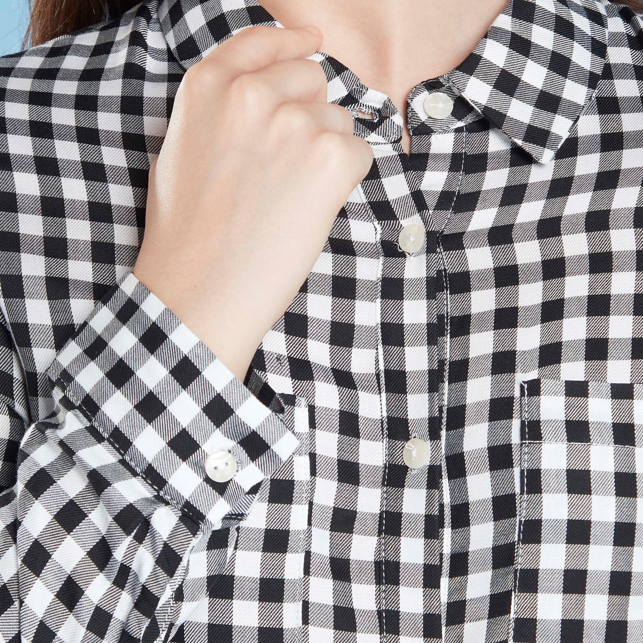 فستان قميص ميدي كاوهات بأكمام طويلة وجيب على الصدر من لي كوبر-women-clothing-dresses-image-3