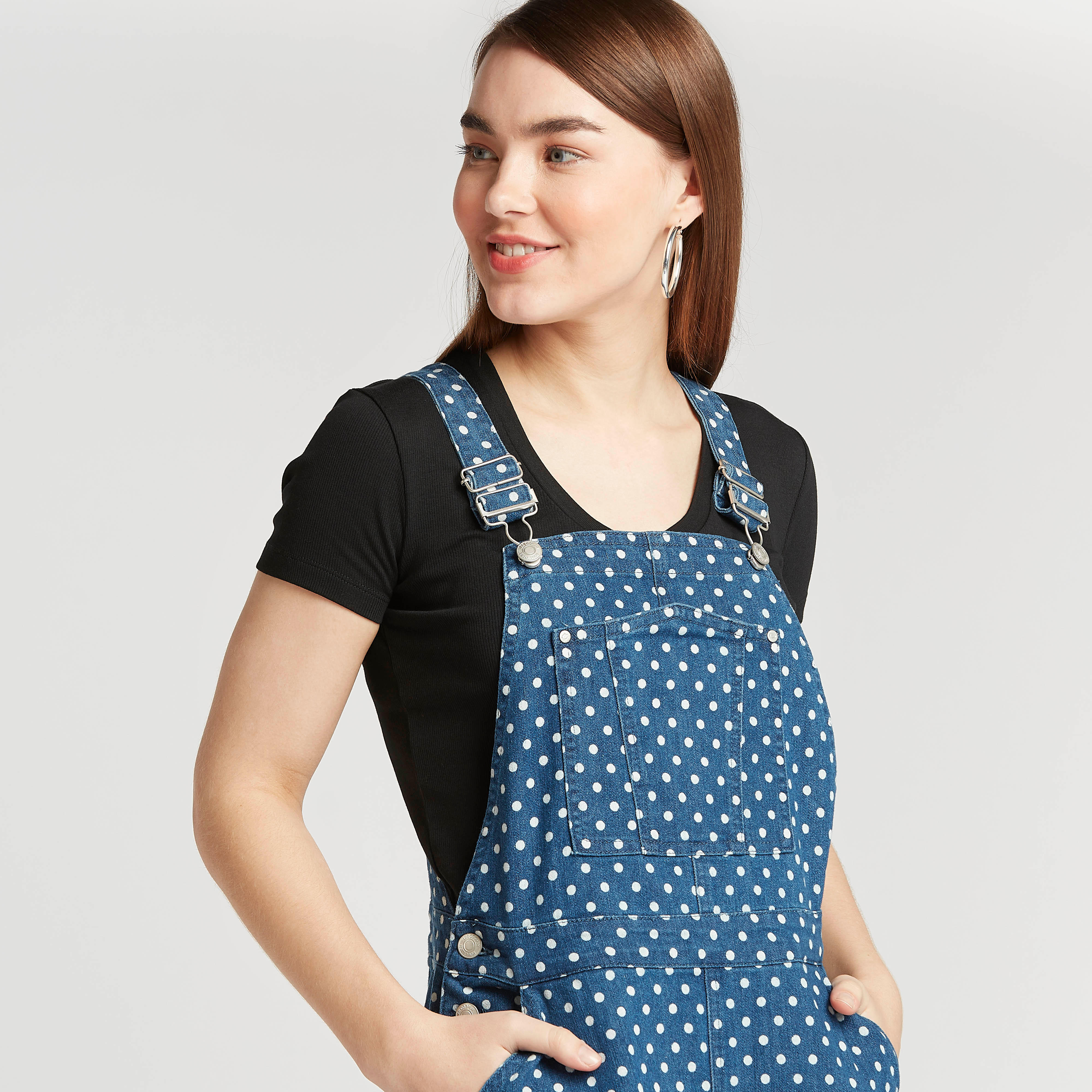 مريلة بطبعات منقّطة من لي كوبر-women-clothing-dresses-image-3