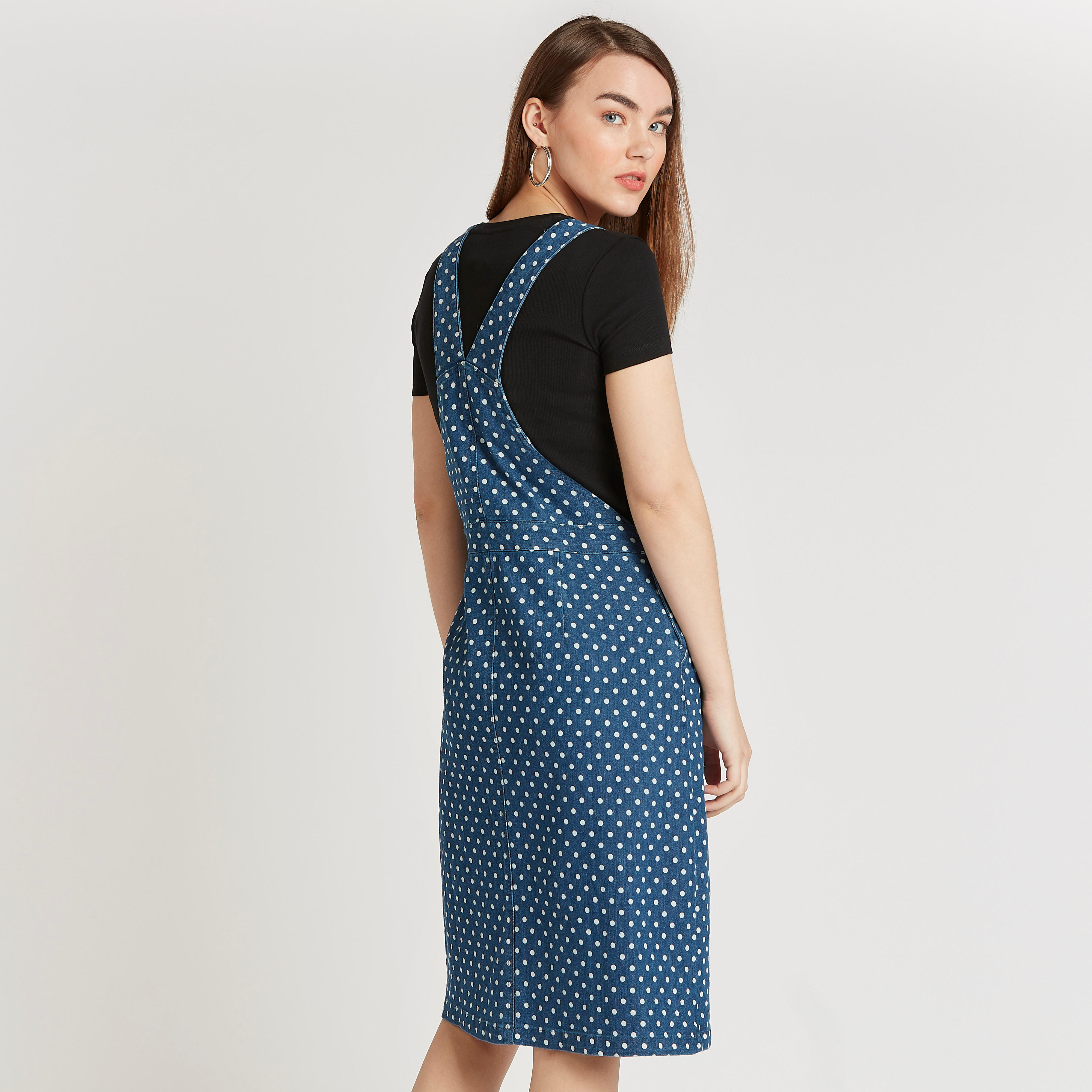 مريلة بطبعات منقّطة من لي كوبر-women-clothing-dresses-image-4