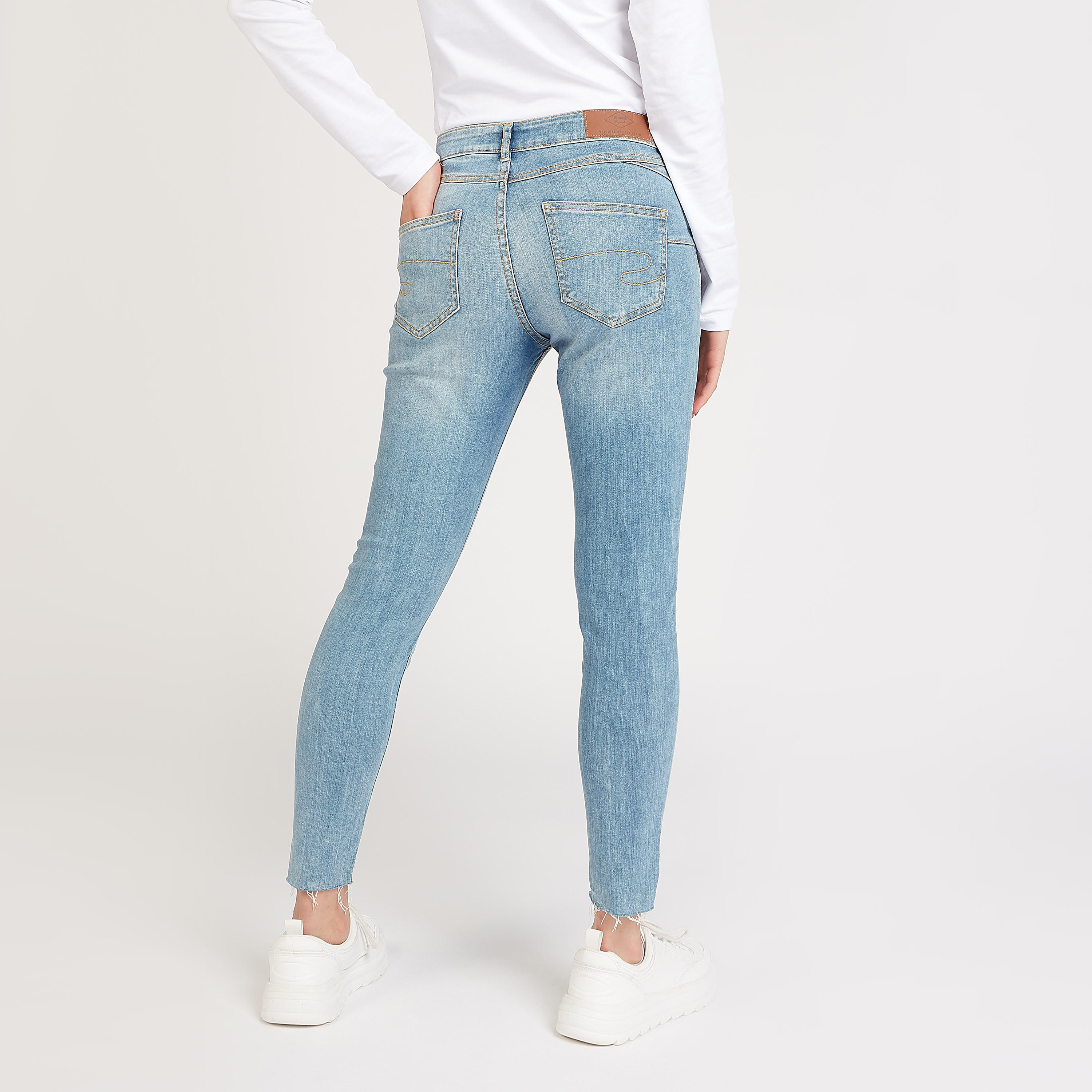 Lee Cooper Ripped Denim Jeans with Button Closure-women-clothing-bottoms-jeans-image-4