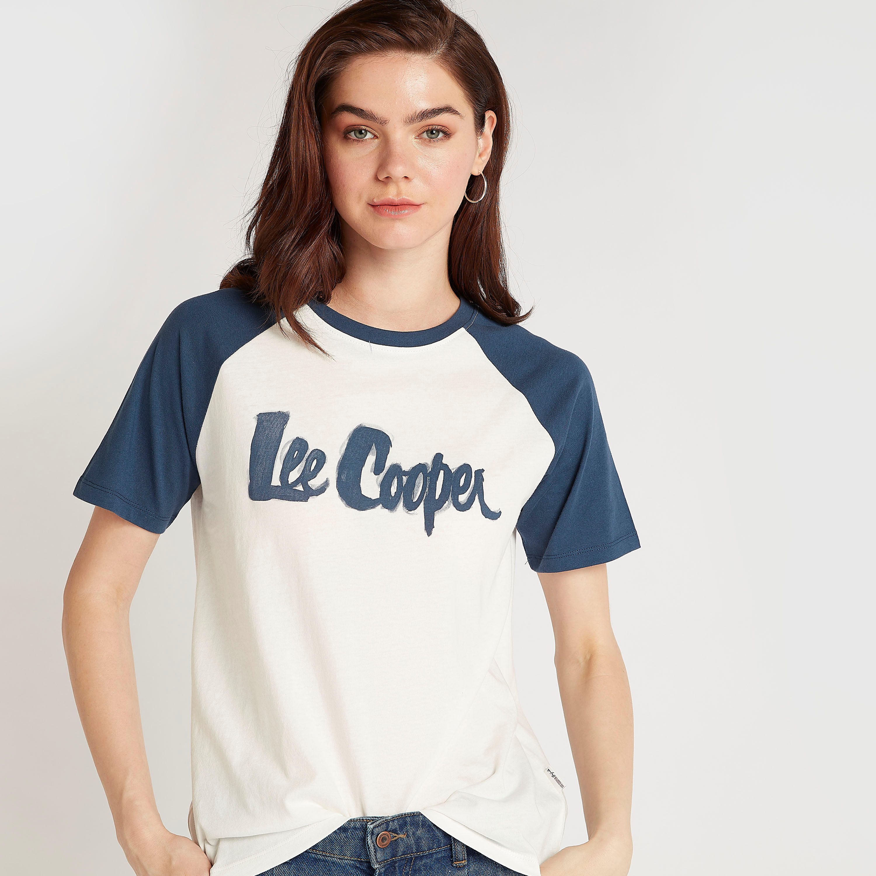 Lee Cooper Print T-shirt with Crew Neck and Short Sleeves-women-clothing-tshirts-image-1