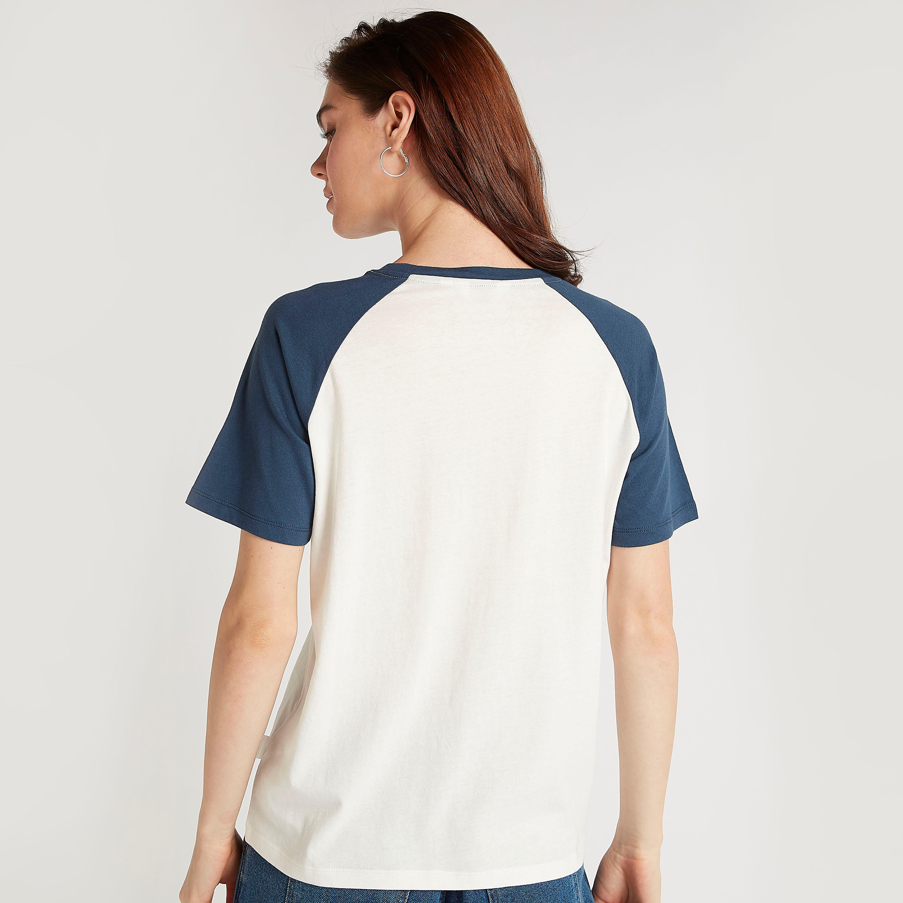 Lee Cooper Print T-shirt with Crew Neck and Short Sleeves-women-clothing-tshirts-image-4