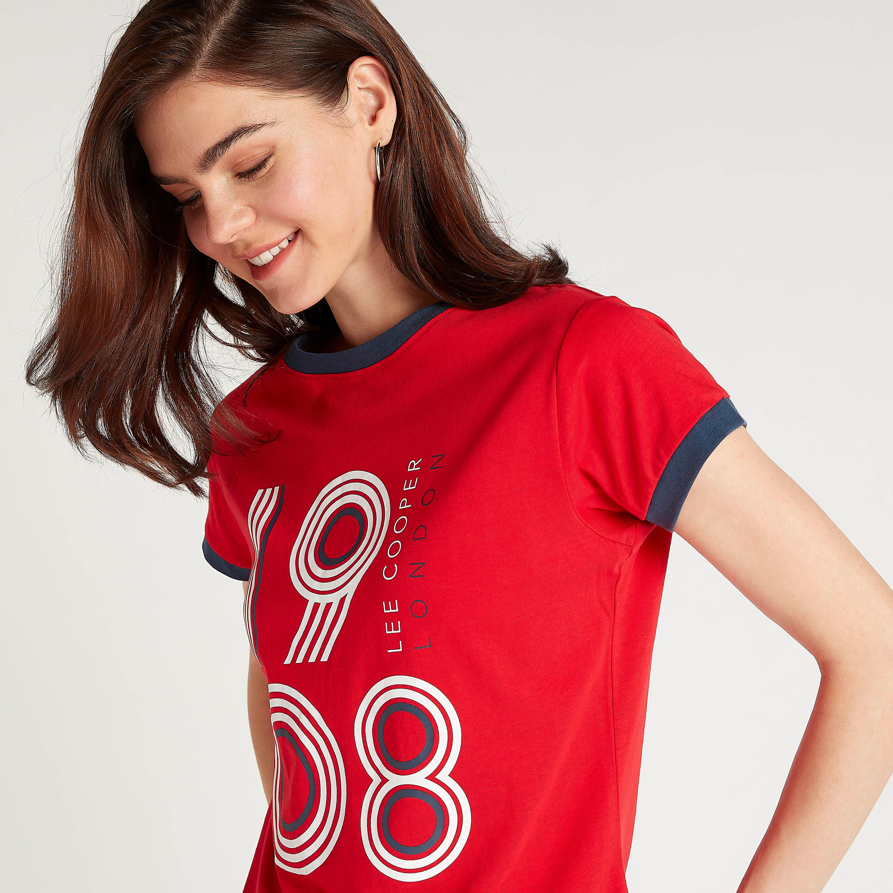 Lee Cooper Printed T-shirt with Crew Neck-women-clothing-tshirts-image-3