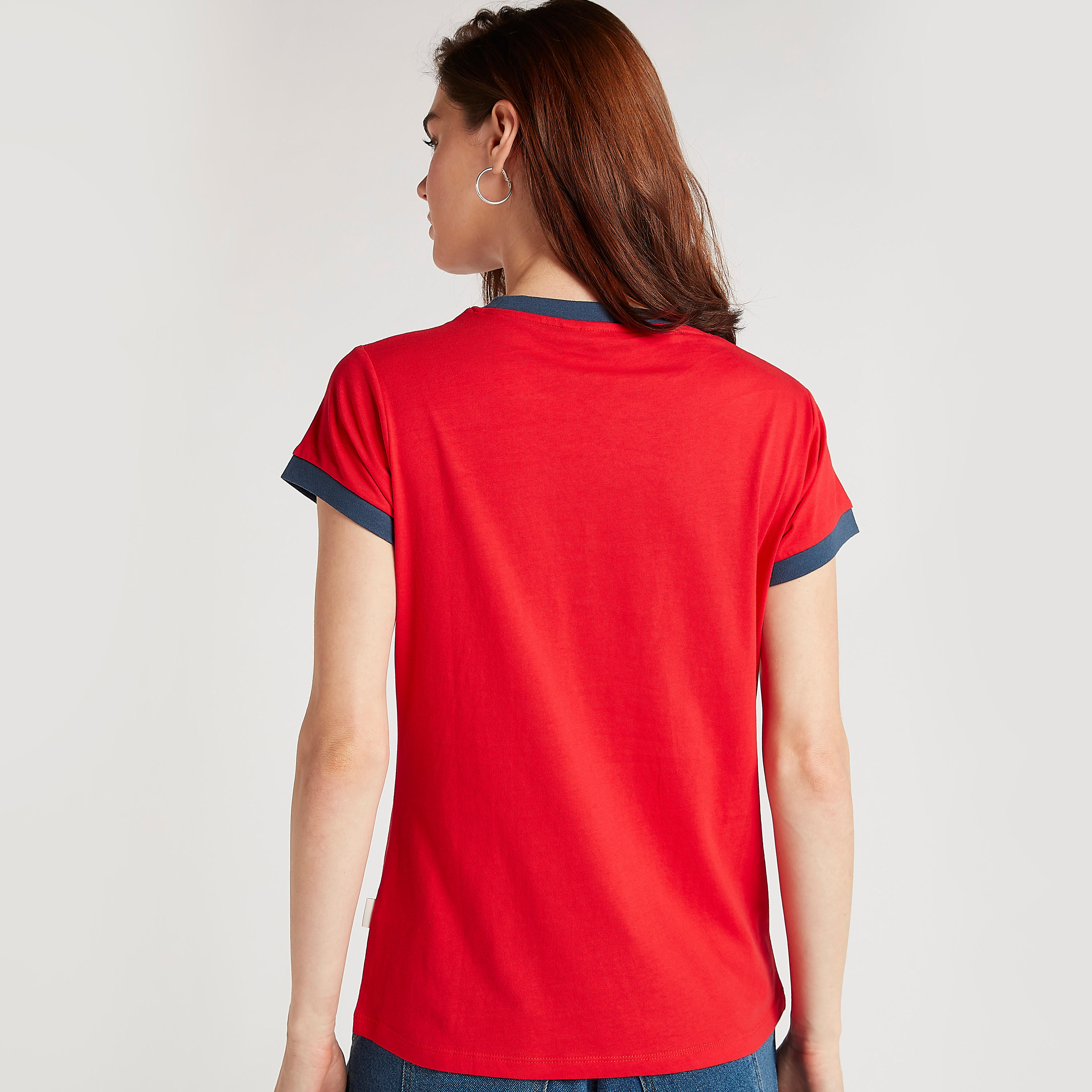 Lee Cooper Printed T-shirt with Crew Neck-women-clothing-tshirts-image-4