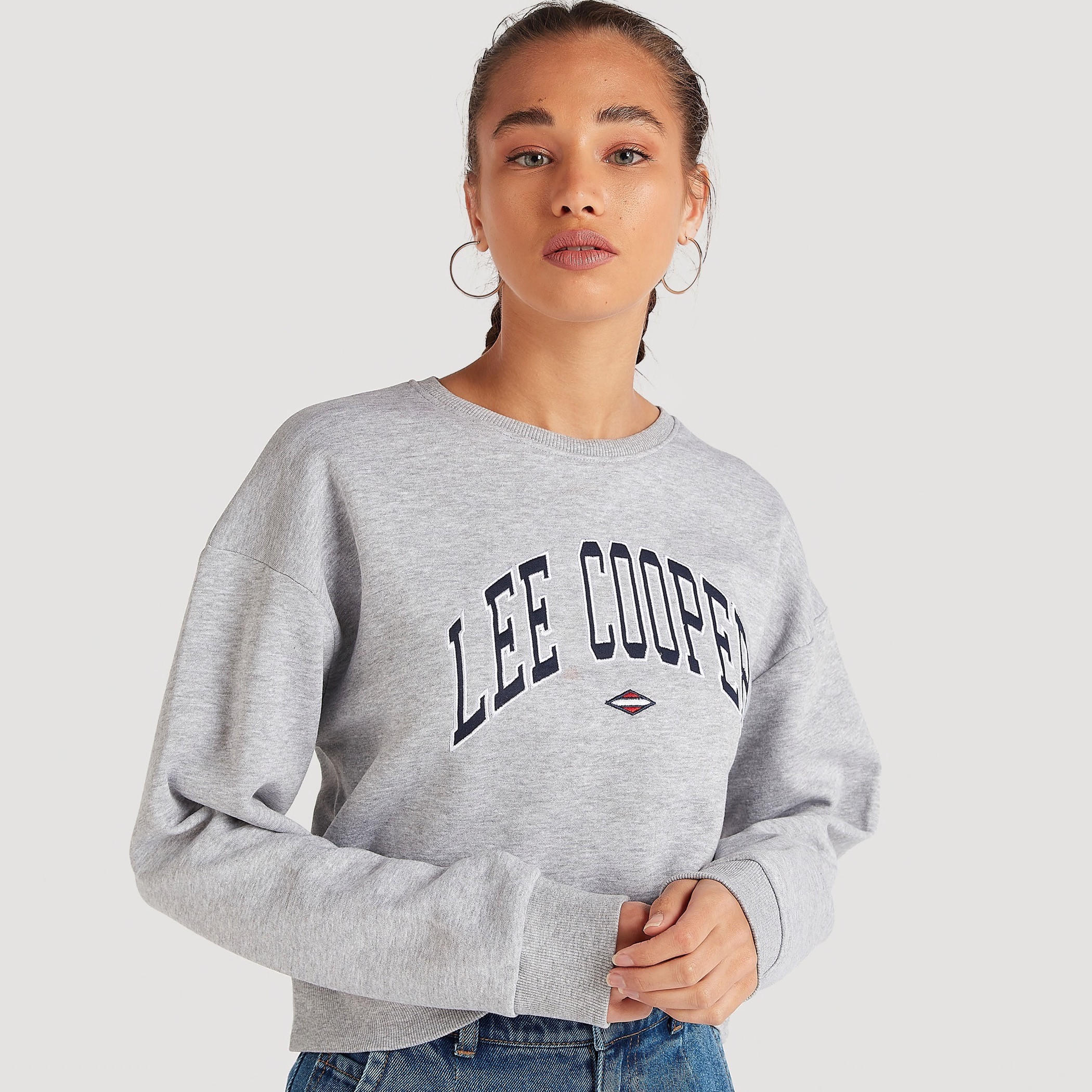 Sustainable Lee Cooper Printed Sweatshirt with Long Sleeves-women-winterwear-hoodiesandsweatshirts-sweatshirts-image-5