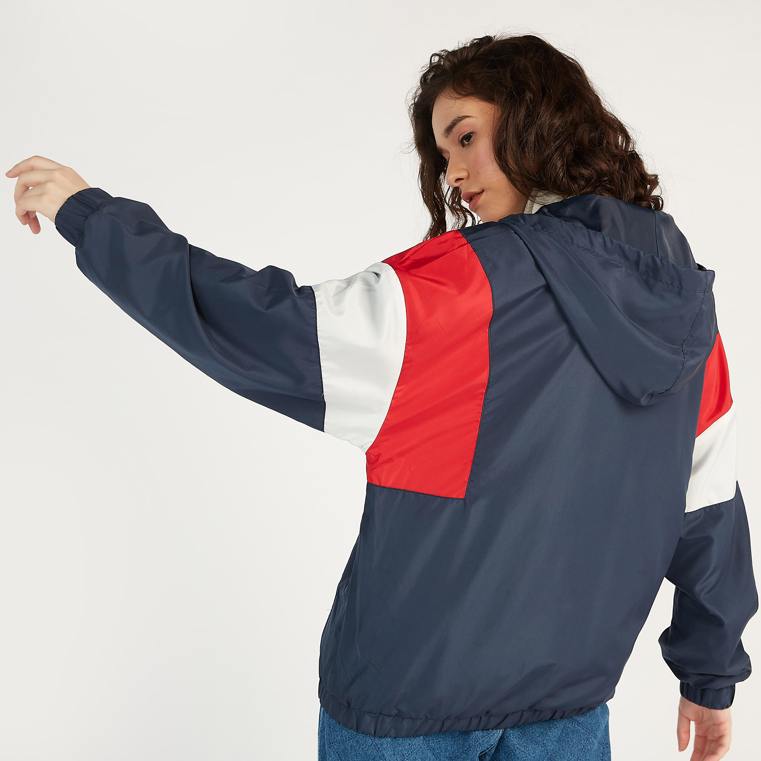 Lee Cooper Lightweight Jacket with Hood and Pockets-women-winterwear-coatsandjackets-jackets-image-4