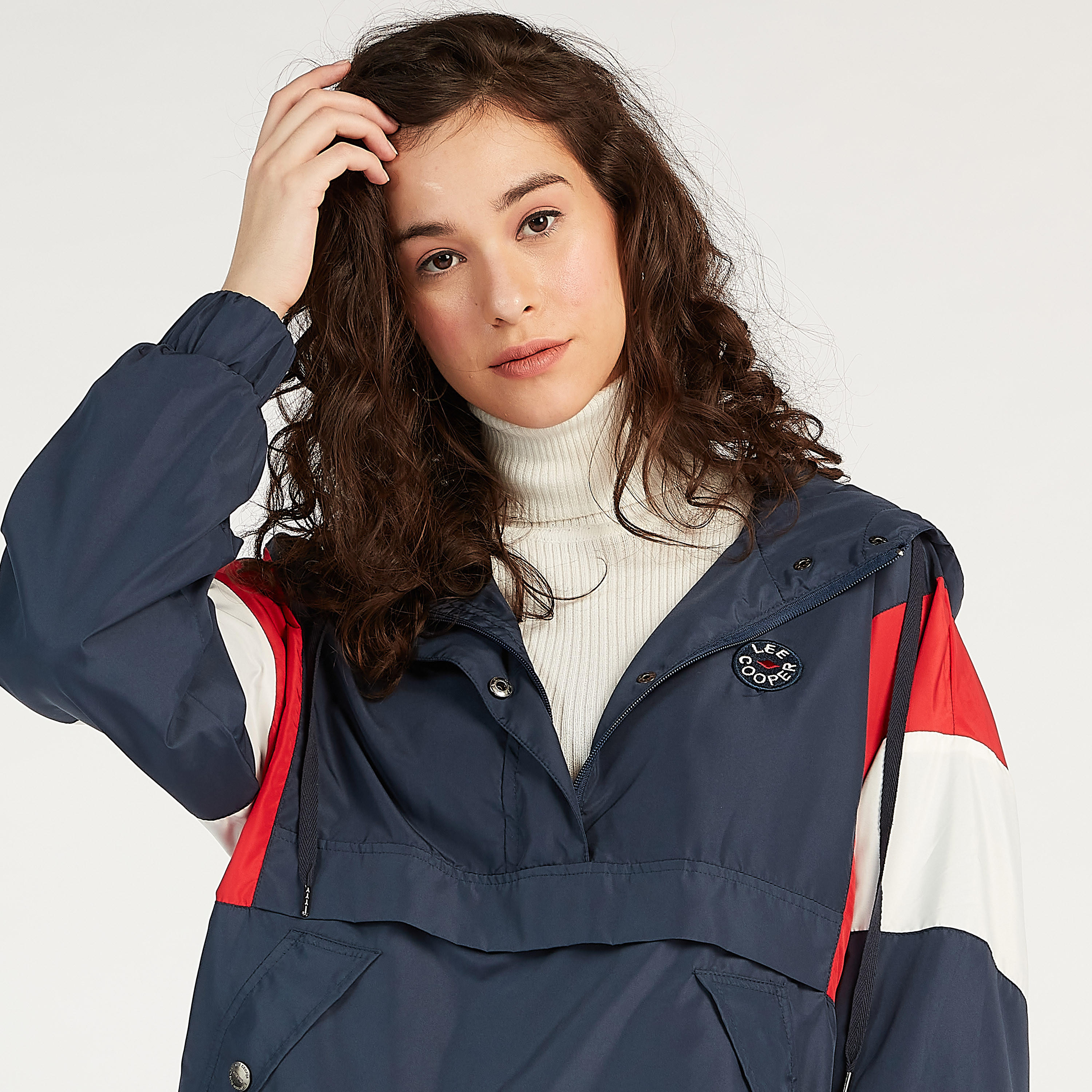 Lee Cooper Lightweight Jacket with Hood and Pockets-women-winterwear-coatsandjackets-jackets-image-9