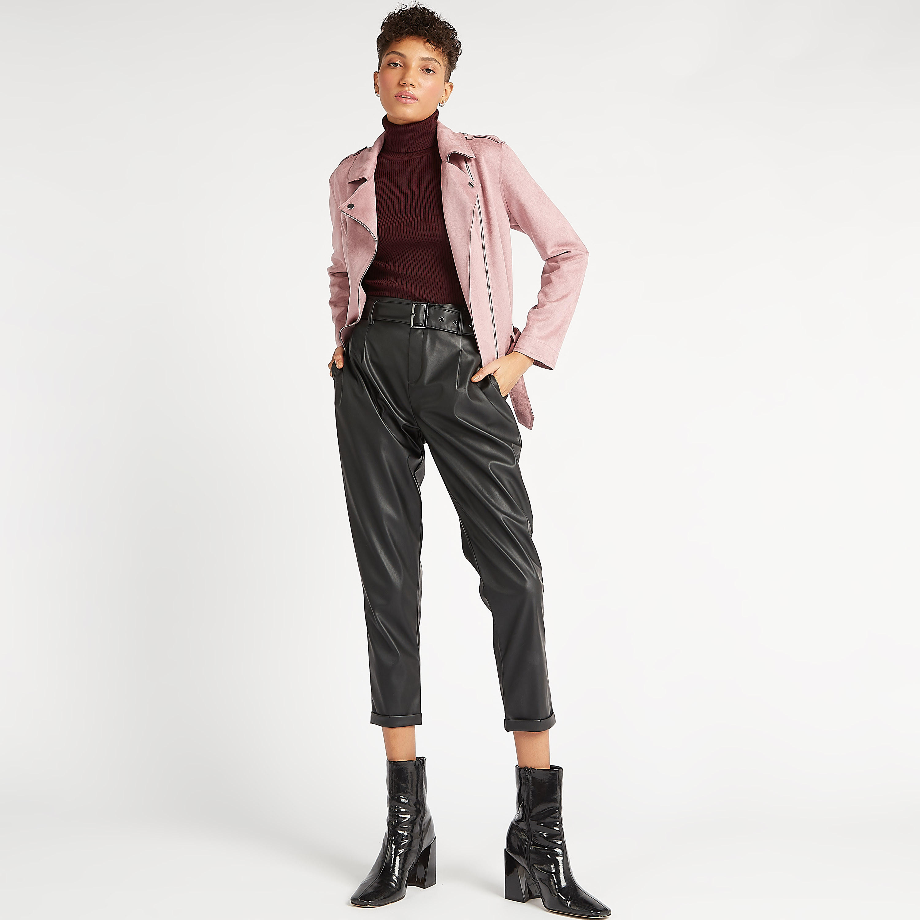 جاكيت مستدام بايكر بجيوب وياقة عادية من لي كوبر-women-winterwear-coatsandjackets-jackets-image-2