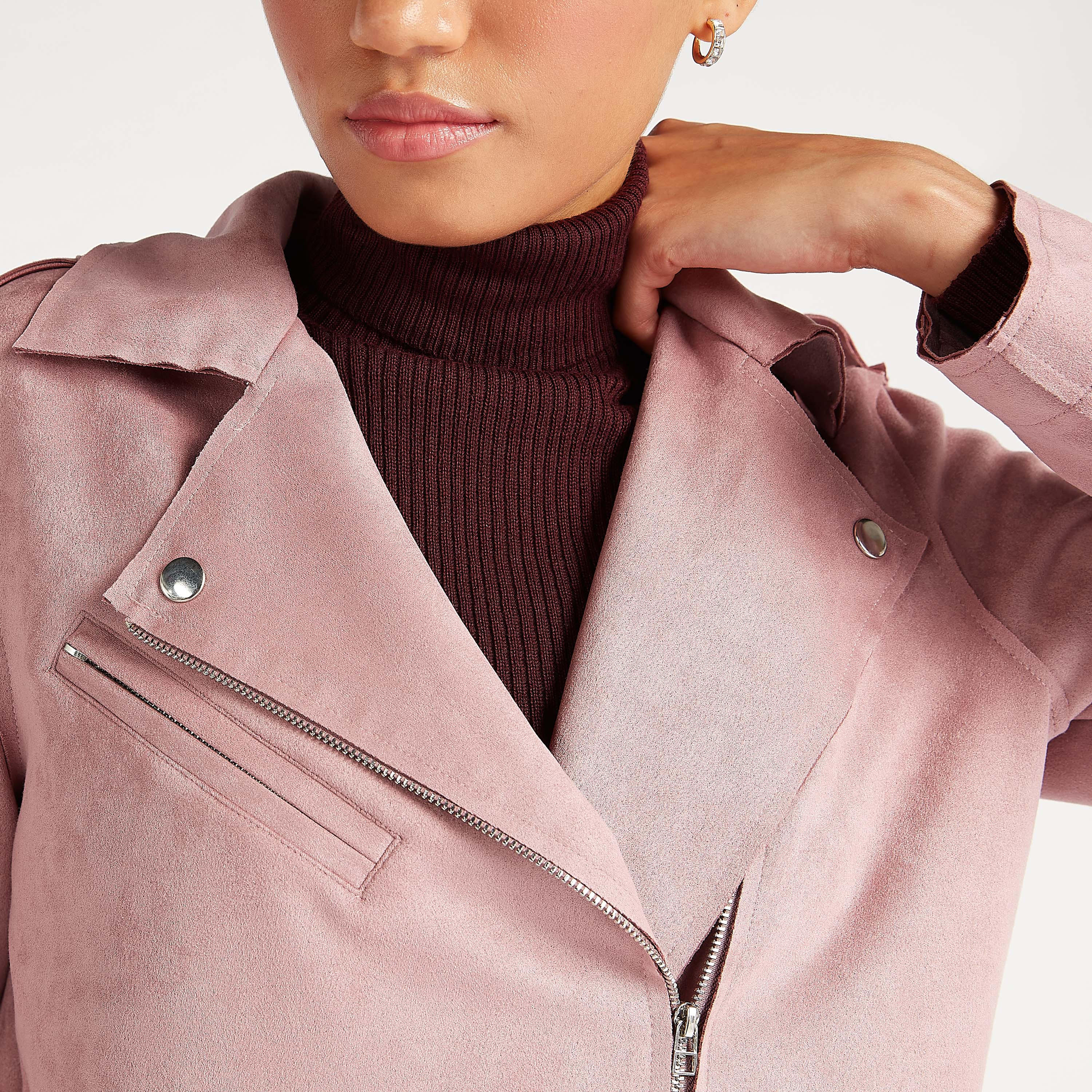 جاكيت مستدام بايكر بجيوب وياقة عادية من لي كوبر-women-winterwear-coatsandjackets-jackets-image-3
