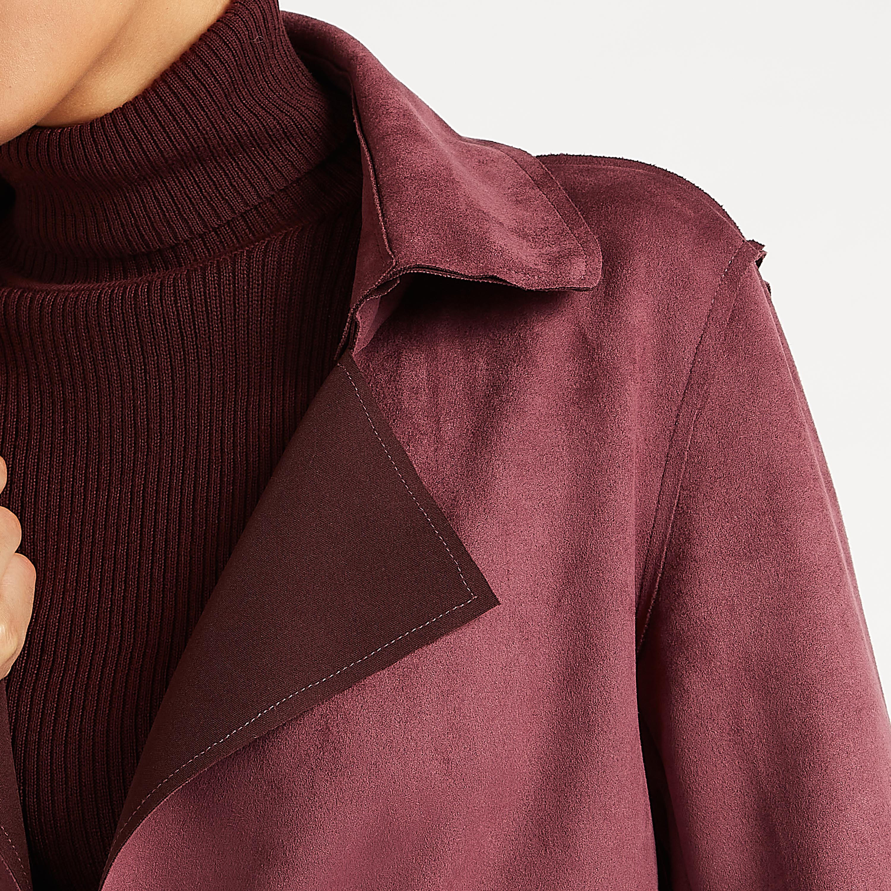 معطف مستدام سادة بياقة عادية وحزام من لي كوبر-women-clothing-coatsandjackets-coats-image-5