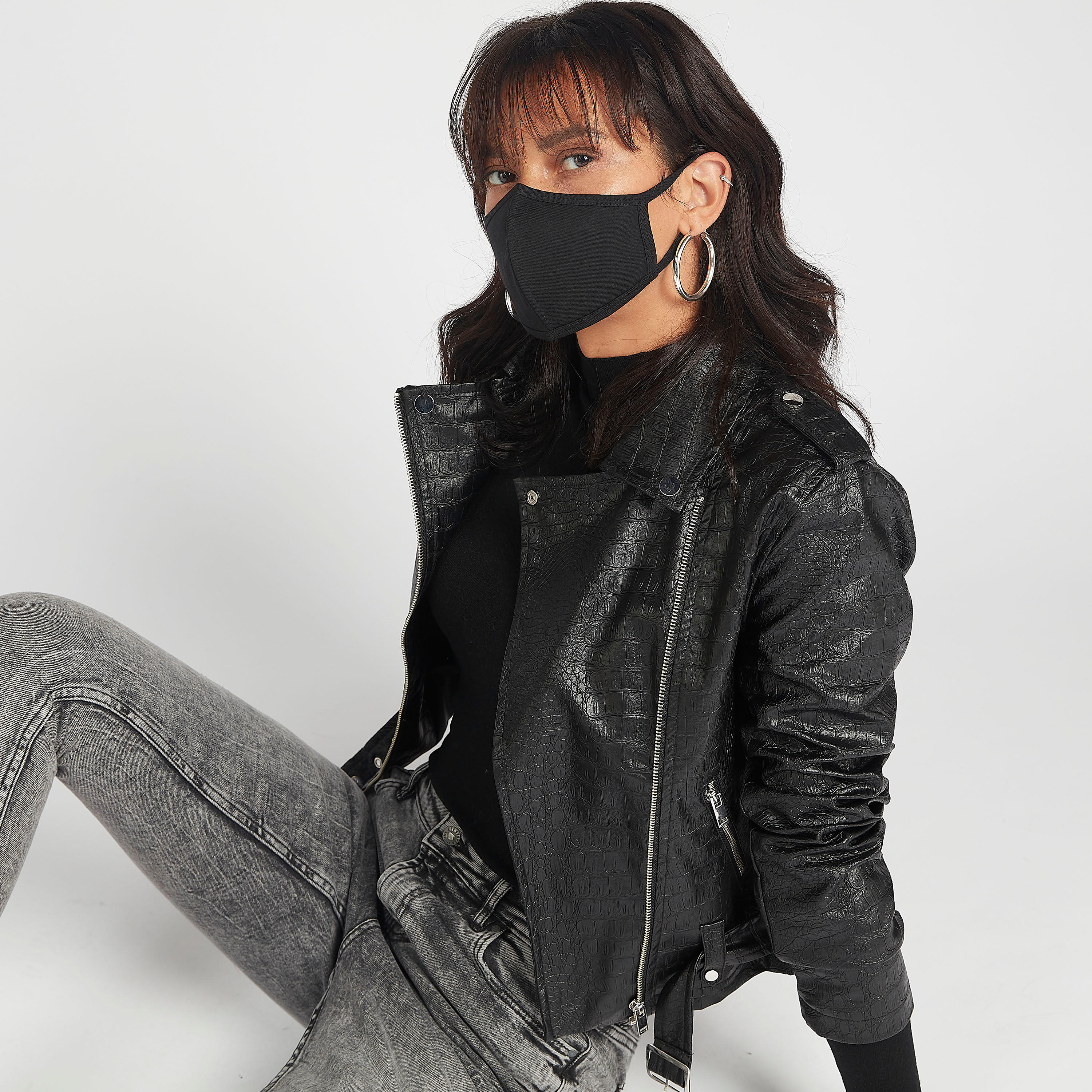 جاكيت بايكر مستدام بارز الملمس بأكمام طويلة من لي كوبر-women-winterwear-coatsandjackets-jackets-image-5