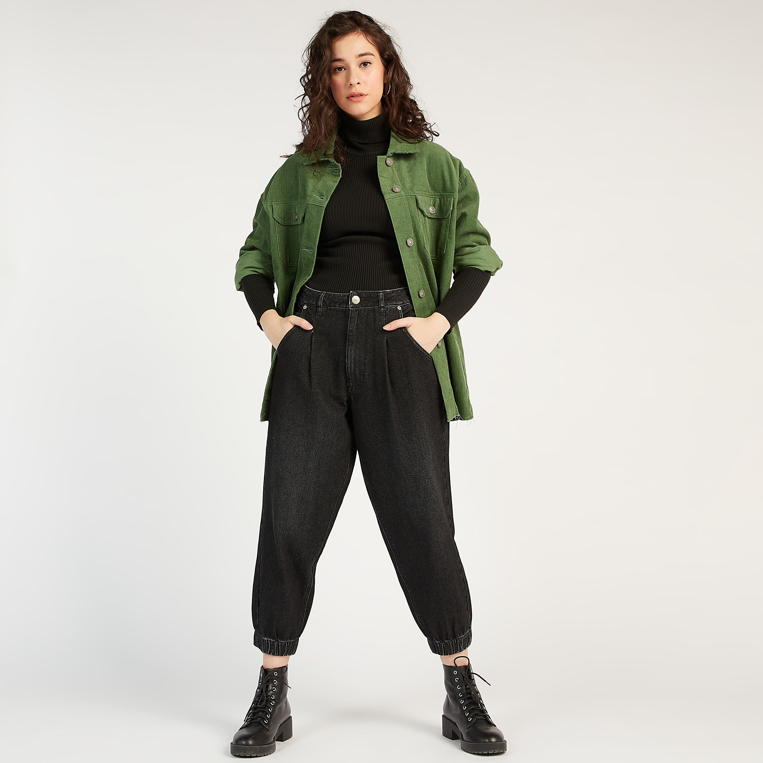 شاكيت مستدام بارز الملمس بأكمام طويلة من لي كوبر-women-winterwear-coatsandjackets-jackets-image-2