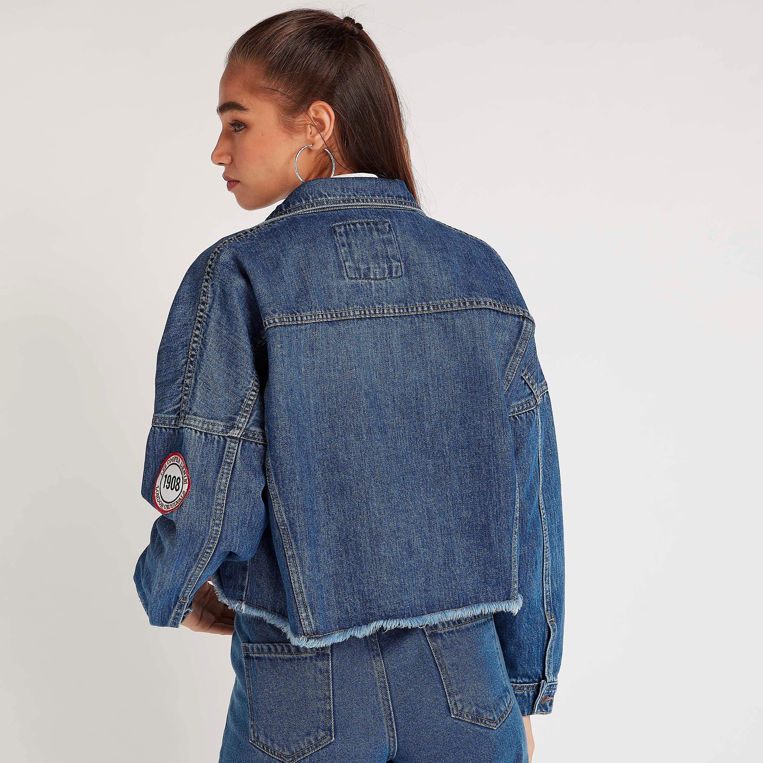 Lee Cooper Solid Denim Jacket with Long Sleeves-women-winterwear-coatsandjackets-jackets-image-4