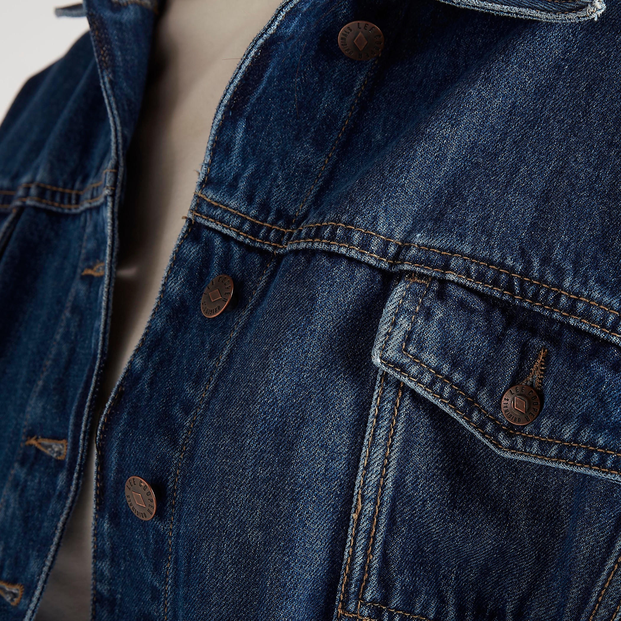 Lee Cooper Solid Denim Jacket with Long Sleeves-women-winterwear-coatsandjackets-jackets-image-9