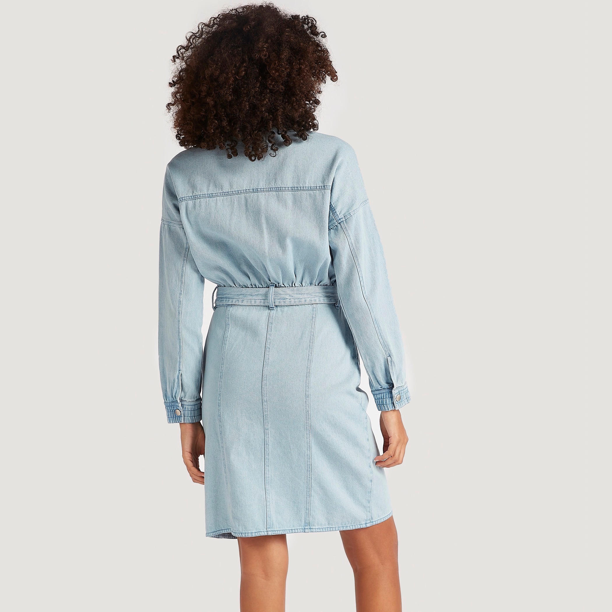 فستان قميص ميدي بحزام وجيوب من لي كوبر-women-clothing-dresses-image-4