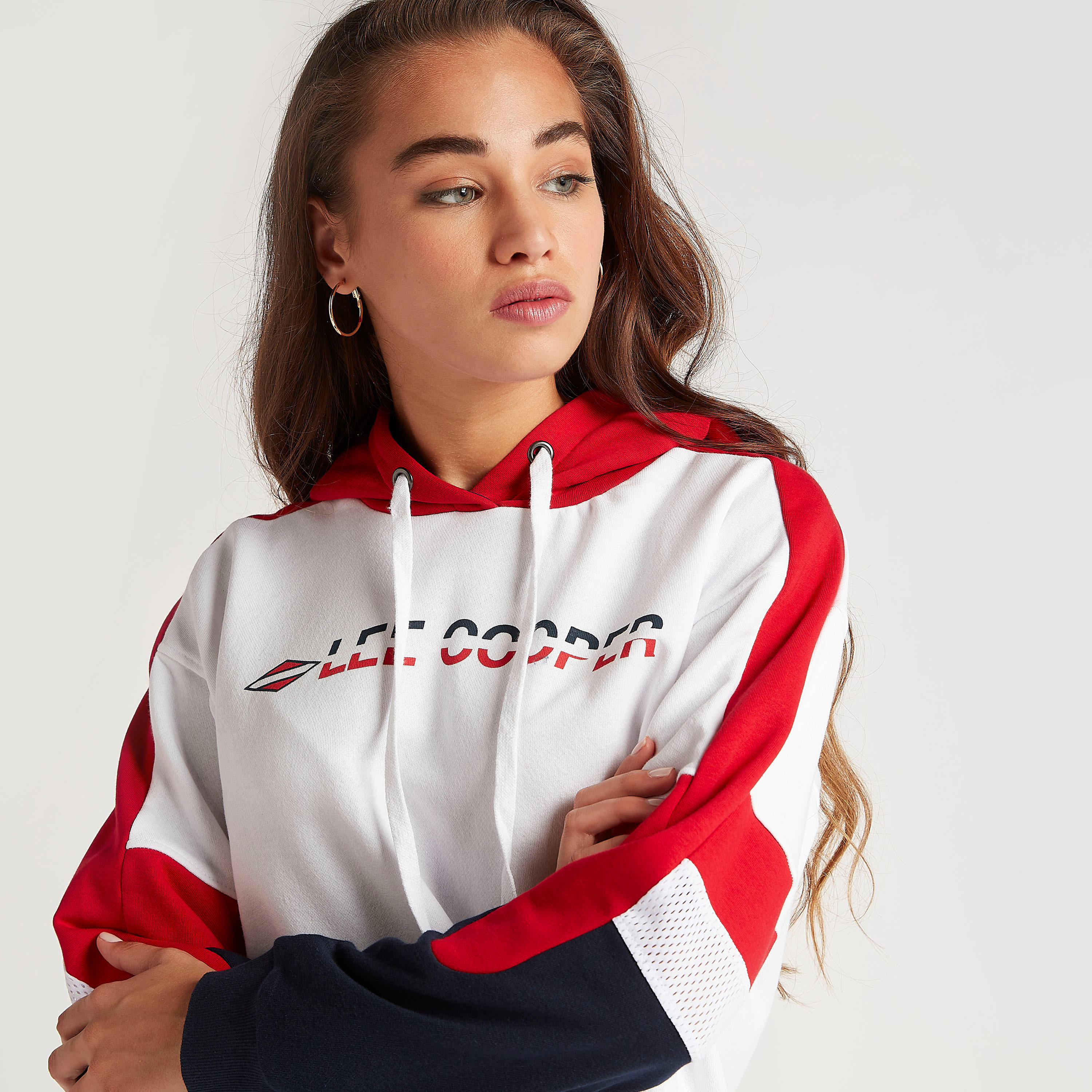 سويت شيرت بطبعات وقبّعة وأكمام طويلة من لي كوبر-women-winterwear-hoodiesandsweatshirts-sweatshirts-image-3