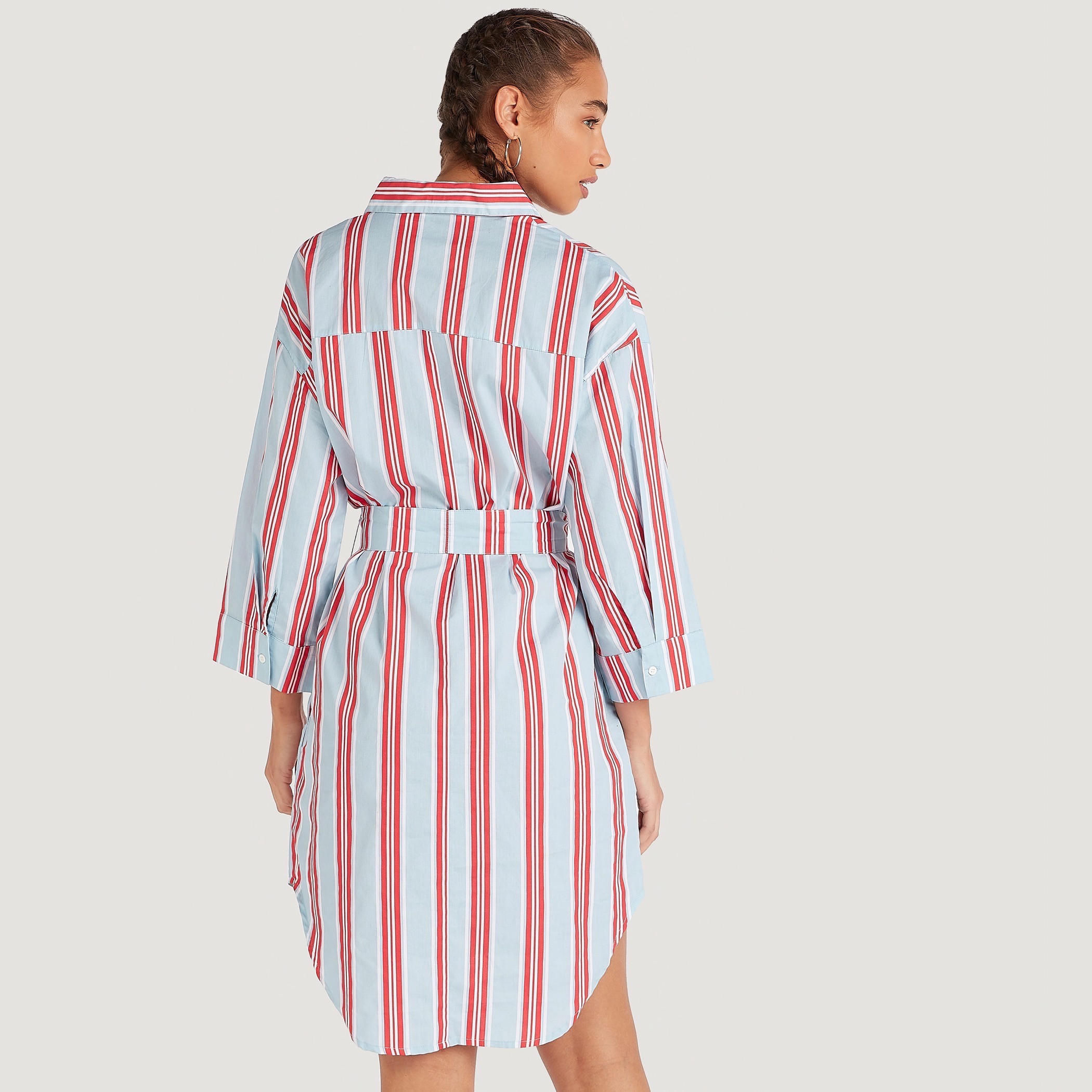 Lee Cooper Striped Midi Shirt Dress with Pockets-women-clothing-dresses-image-4