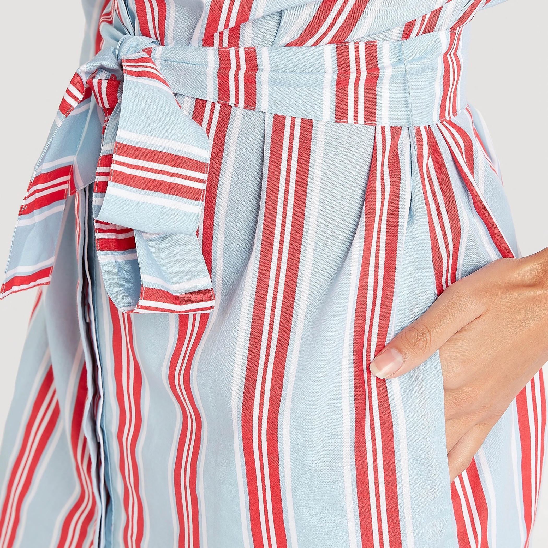 Lee Cooper Striped Midi Shirt Dress with Pockets-women-clothing-dresses-image-5