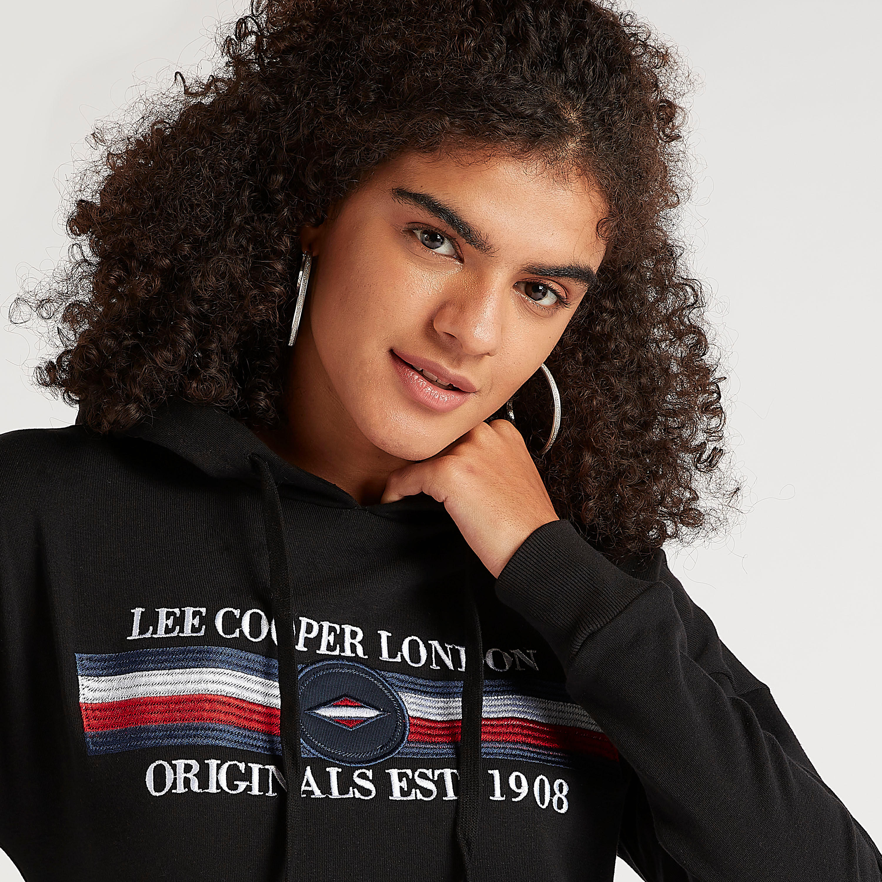 Lee Cooper Embroidered Hooded Sweatshirt with Long Sleeves-women-winterwear-hoodiesandsweatshirts-sweatshirts-image-3