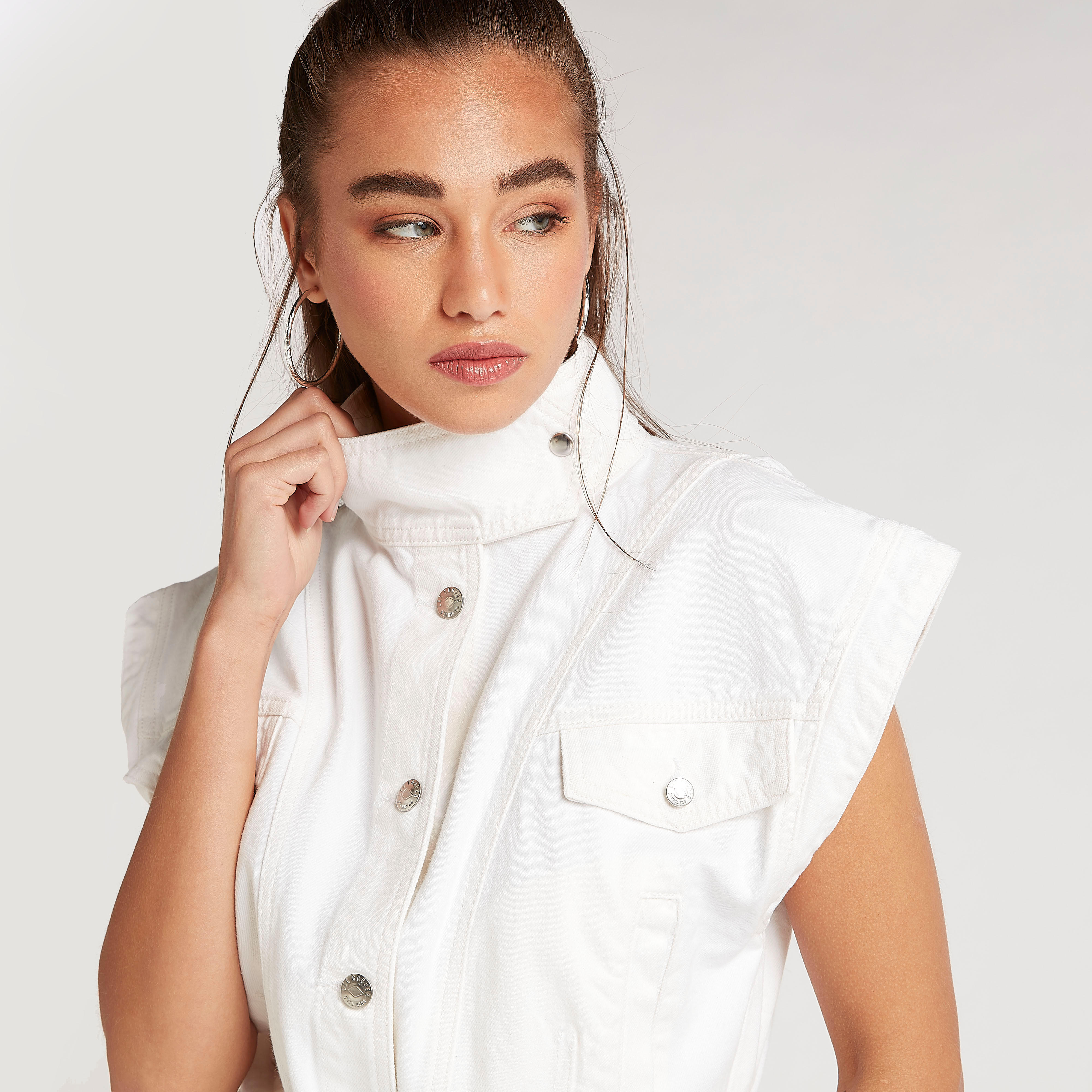 Lee Cooper Solid Denim Jacket with High Neck-women-winterwear-coatsandjackets-jackets-image-5