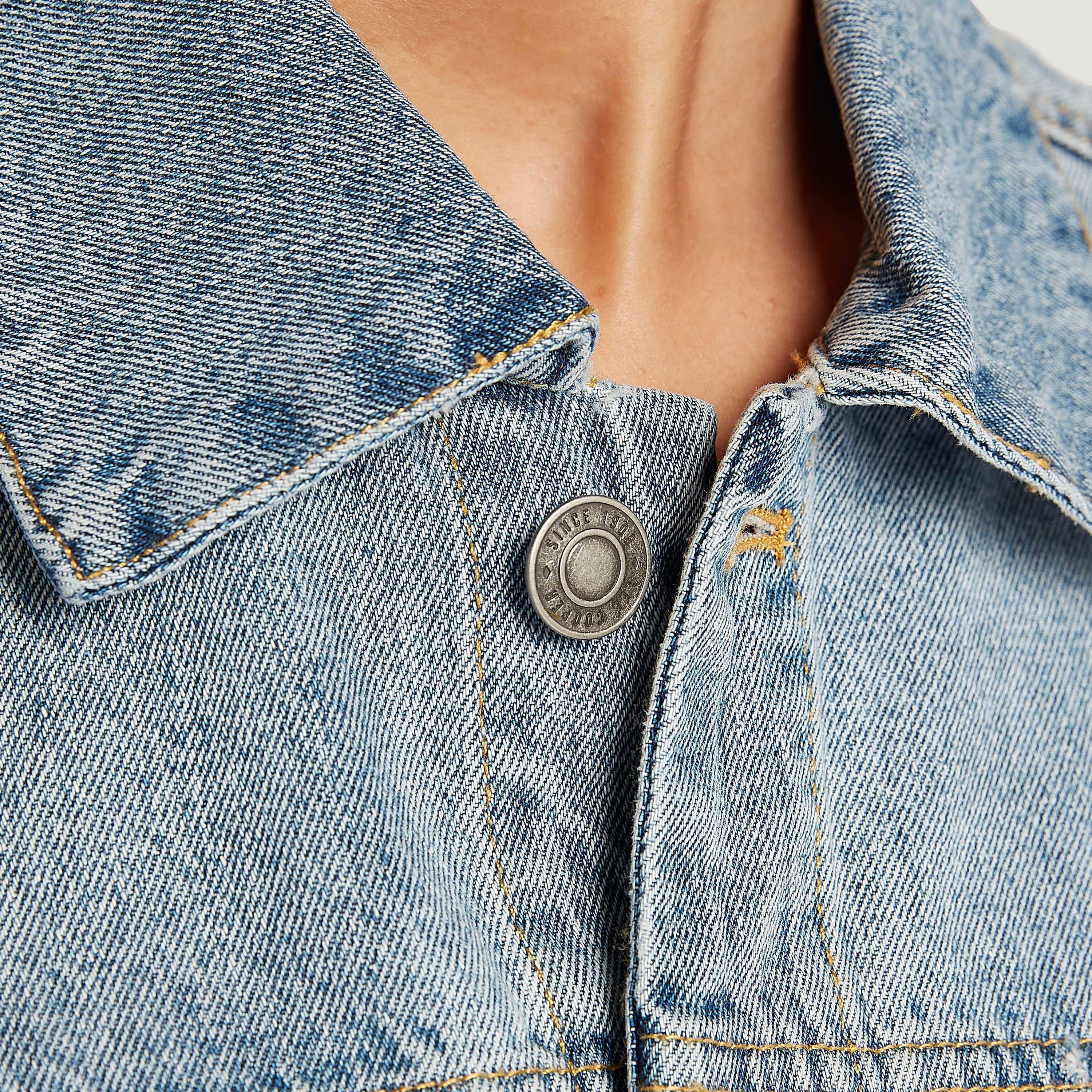 Lee Cooper Solid Denim Jacket with Collar-women-winterwear-coatsandjackets-jackets-image-3