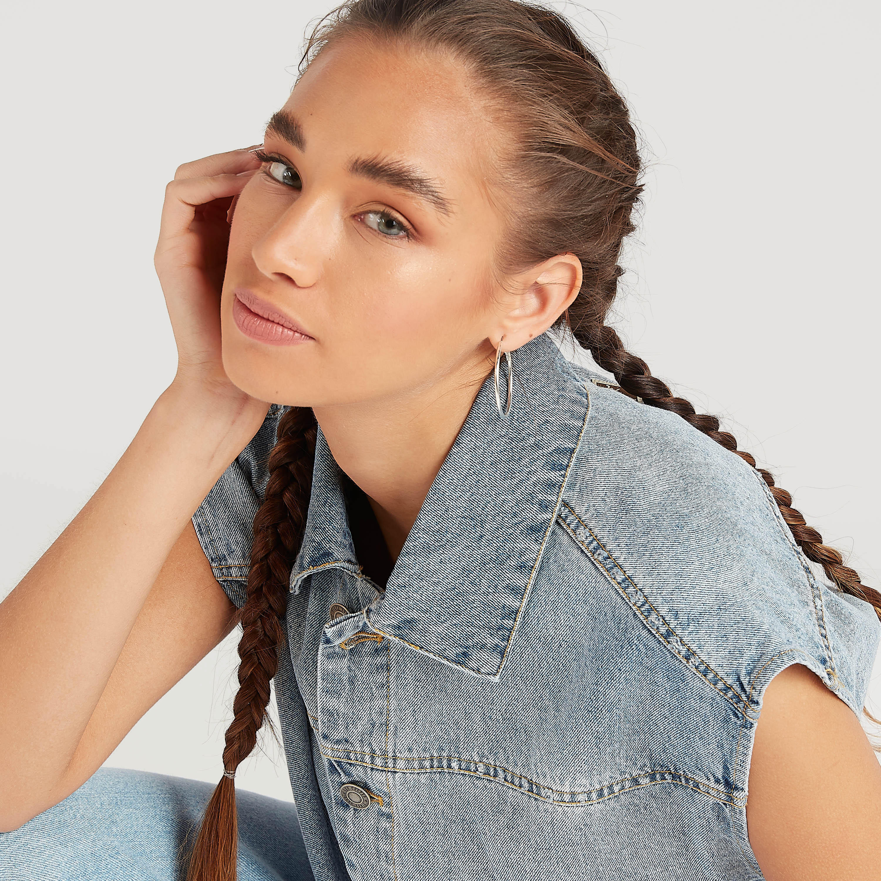 Lee Cooper Solid Denim Jacket with Collar-women-winterwear-coatsandjackets-jackets-image-6