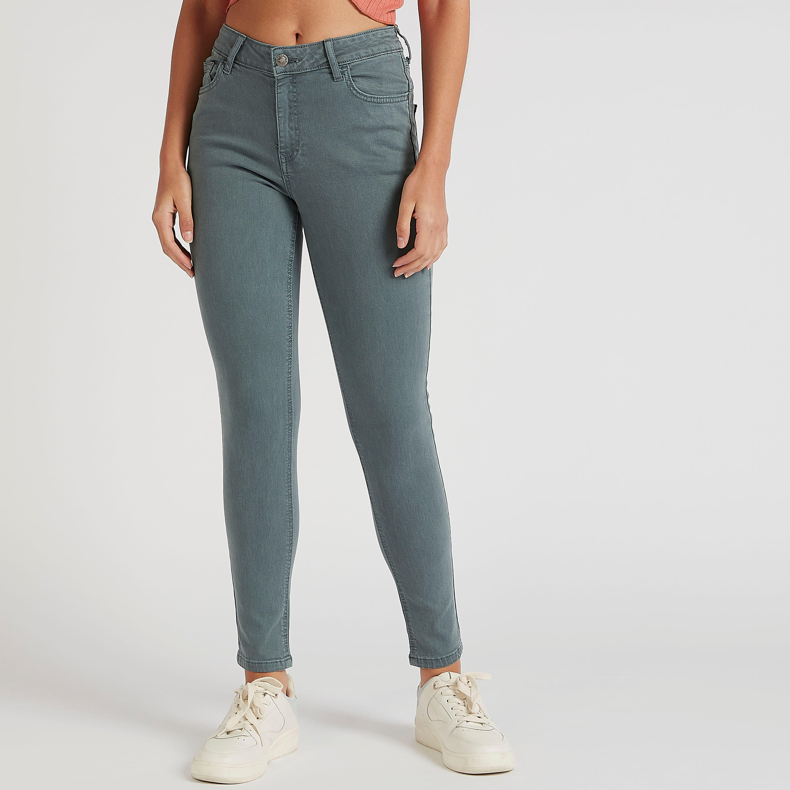 Lee Cooper Solid Skinny Fit High-Rise Jeans-women-clothing-bottoms-jeans-image-1