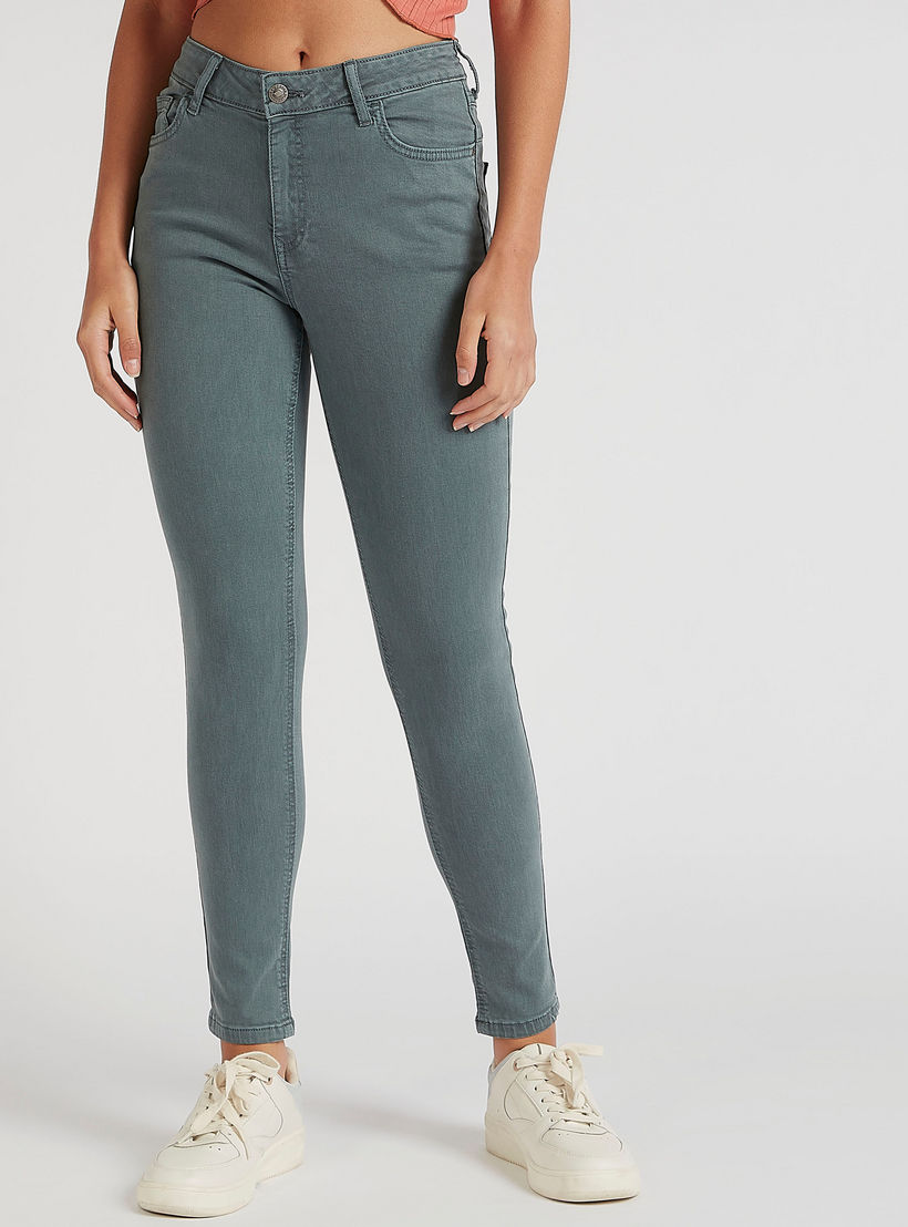 Lee Cooper Solid Skinny Fit High-Rise Jeans-women-clothing-bottoms-jeans-image-1