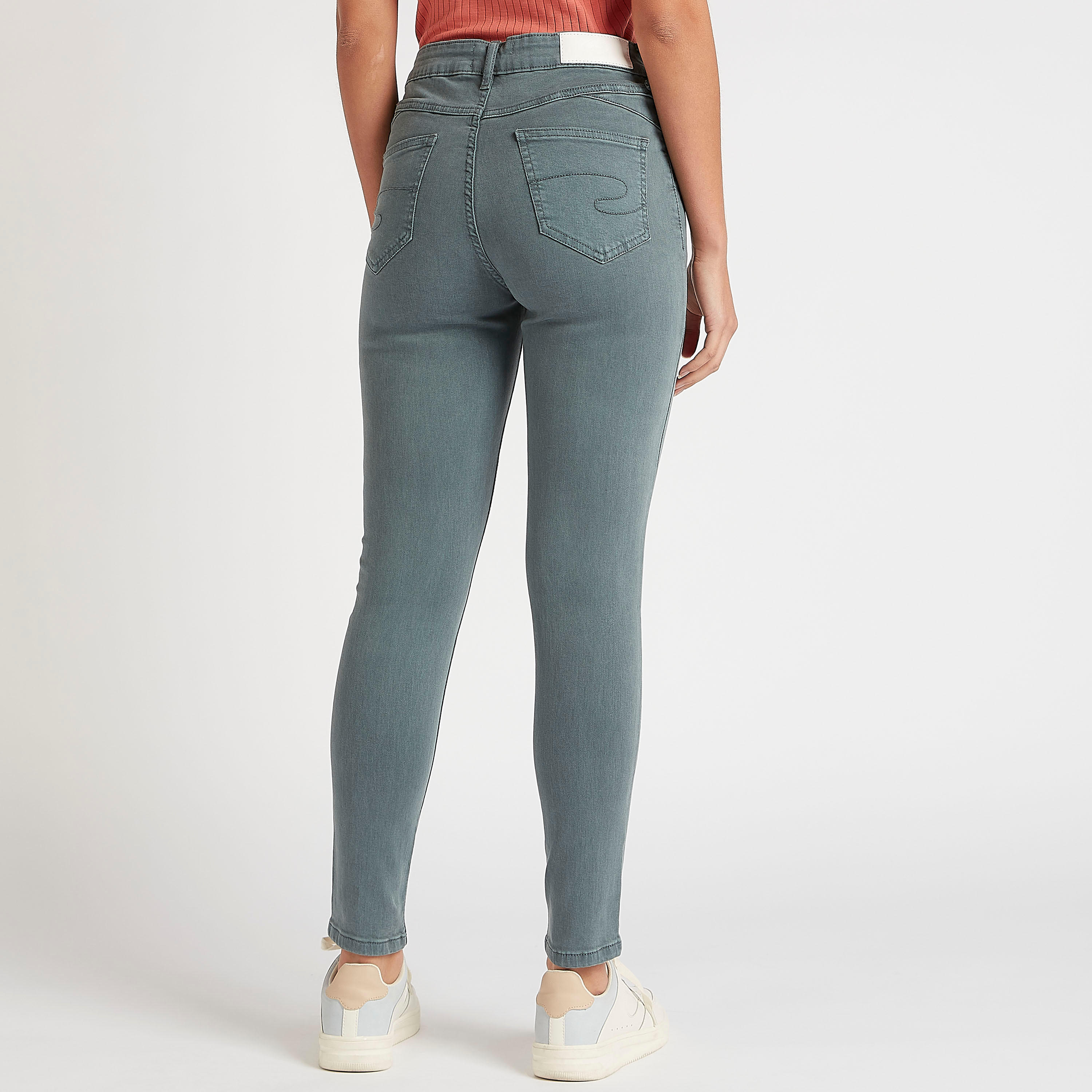 Lee Cooper Solid Skinny Fit High-Rise Jeans-women-clothing-bottoms-jeans-image-4