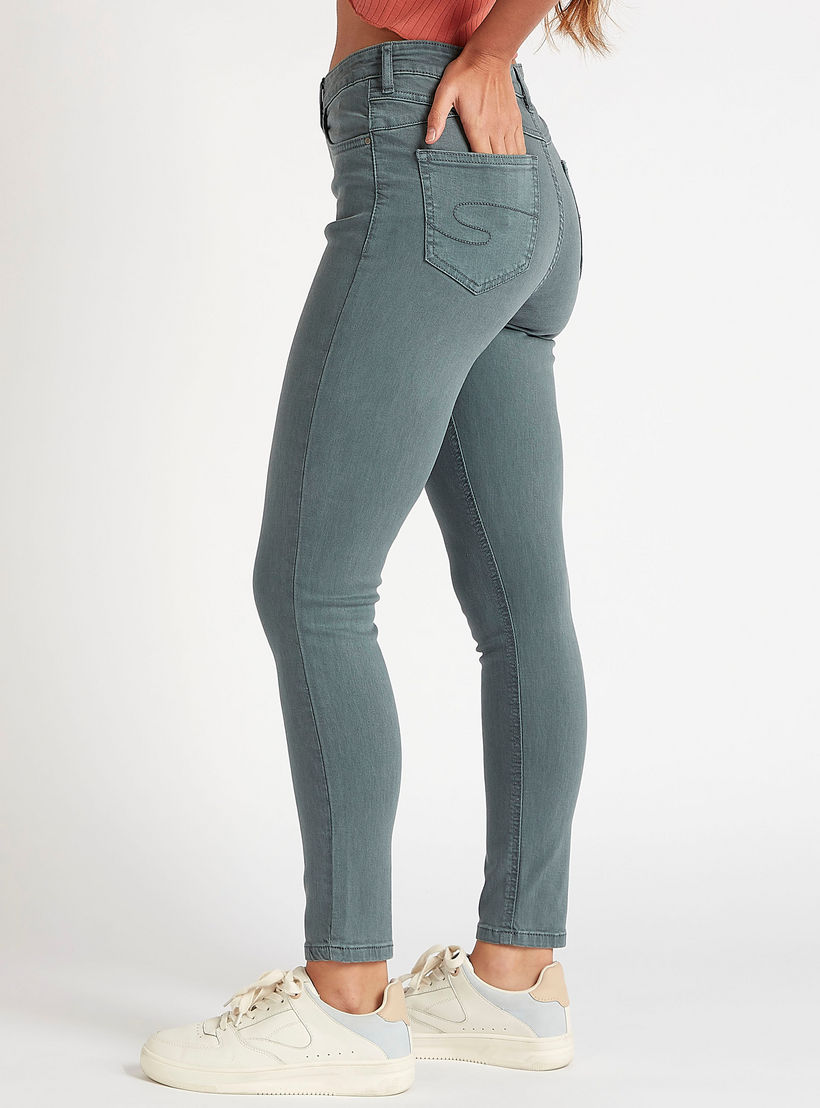 Lee Cooper Solid Skinny Fit High-Rise Jeans-women-clothing-bottoms-jeans-image-5