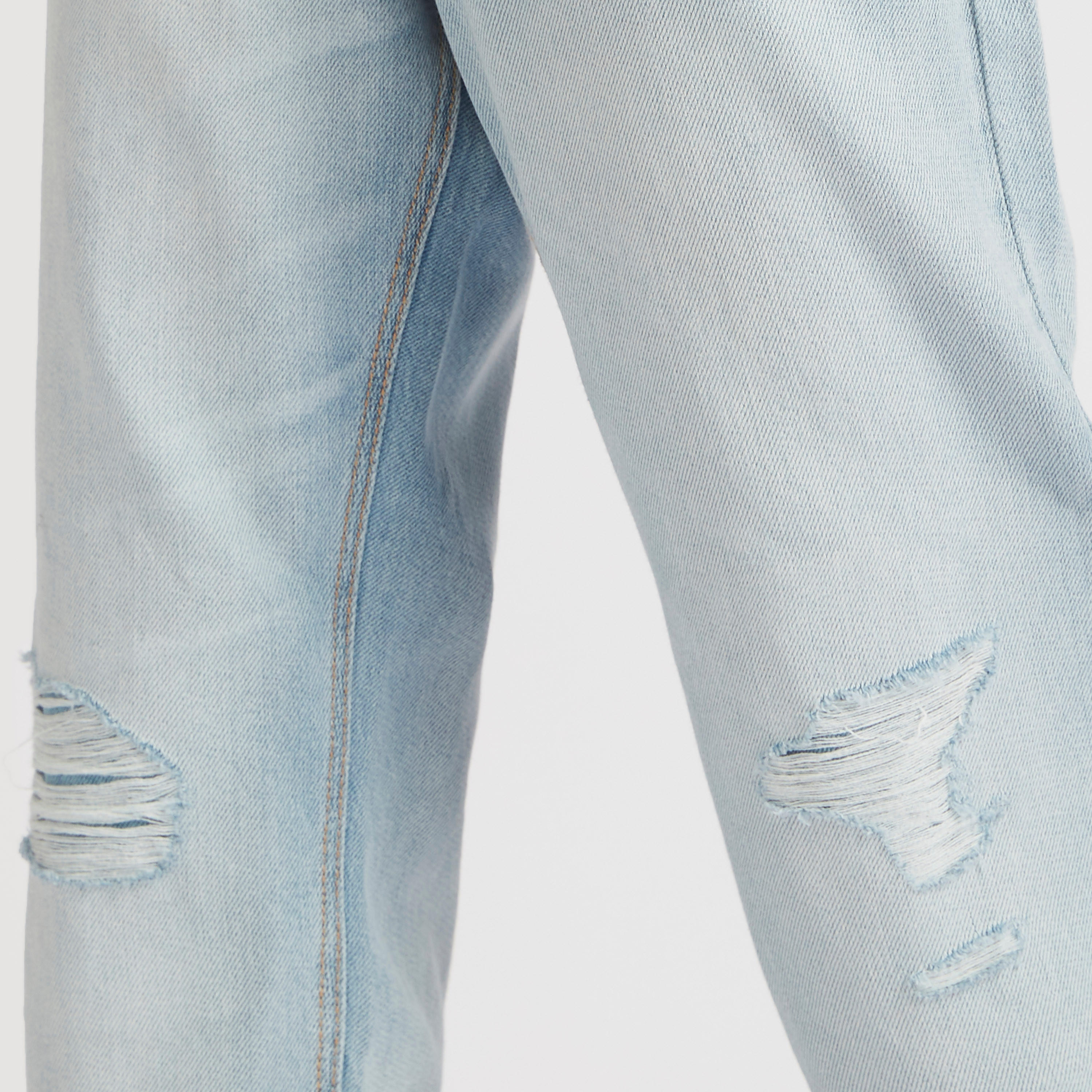 بنطلون جينز دنيم  موم فيت مضلّع سادة من لي كوبر-women-clothing-bottoms-jeans-image-3