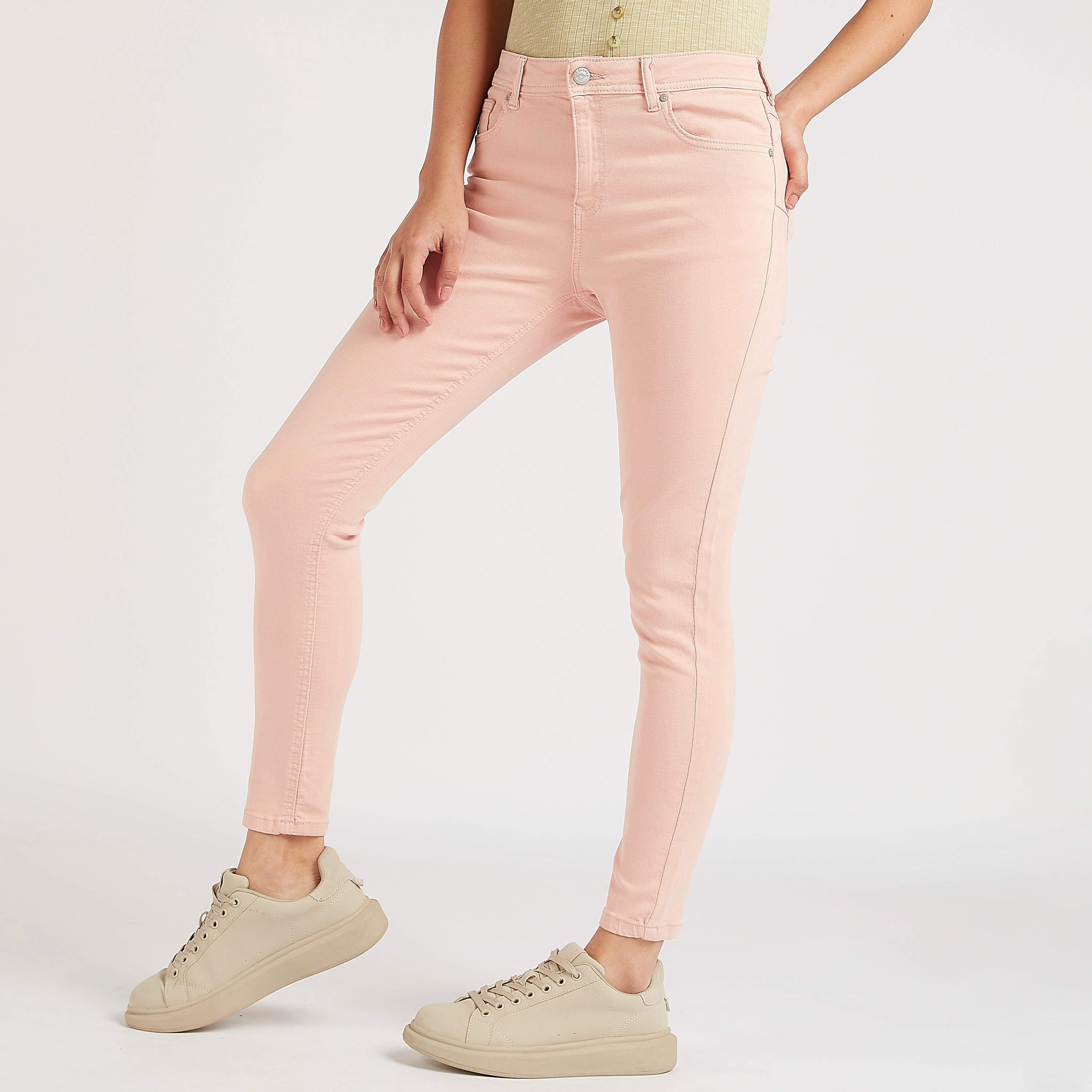 بنطلون جينز دنيم بقصّة سكيني وخصر مرتفع من لي كوبر-women-clothing-bottoms-jeans-image-5