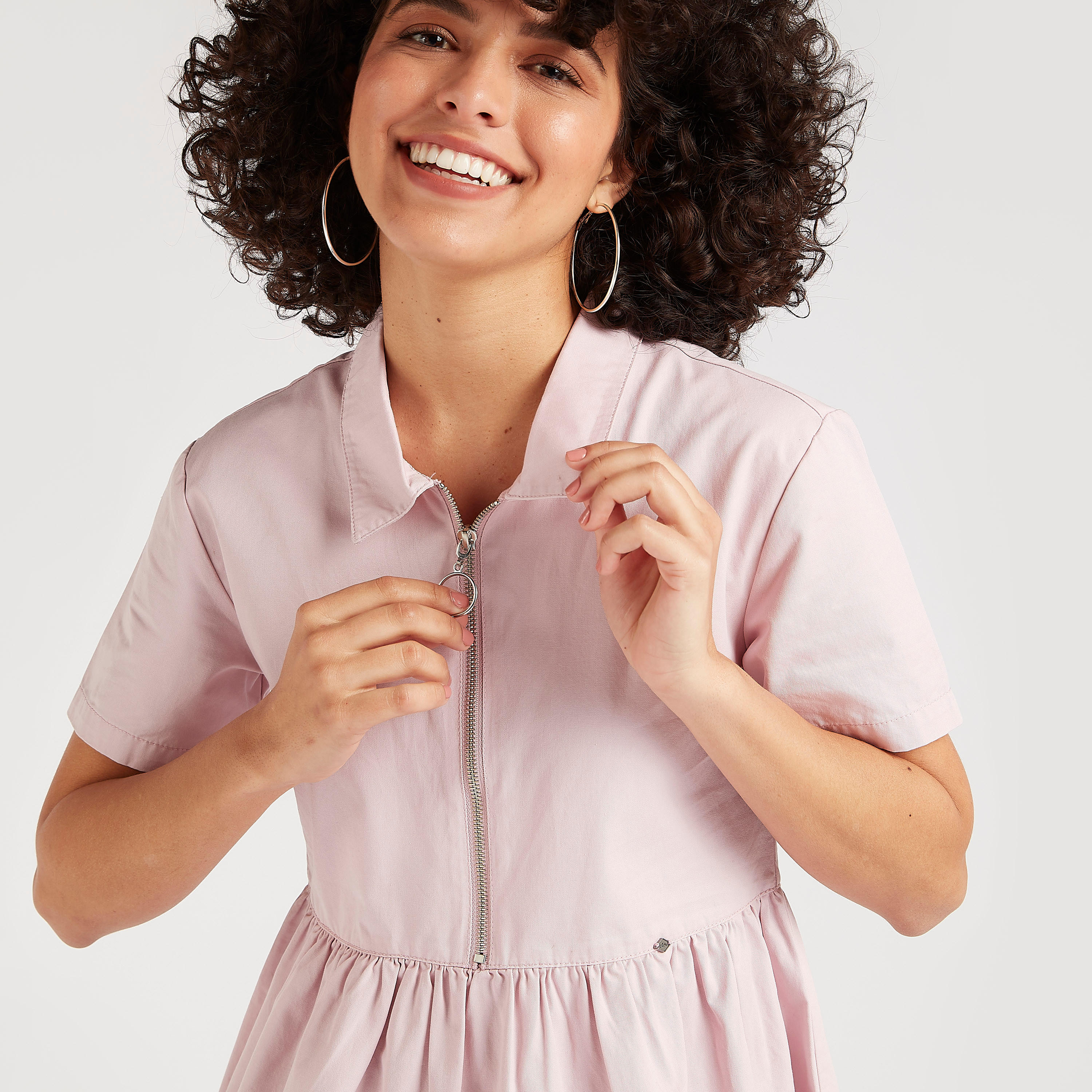 فستان إيه لاين قصير بسحّاب إغلاق من لي كوبر-women-clothing-dresses-image-3