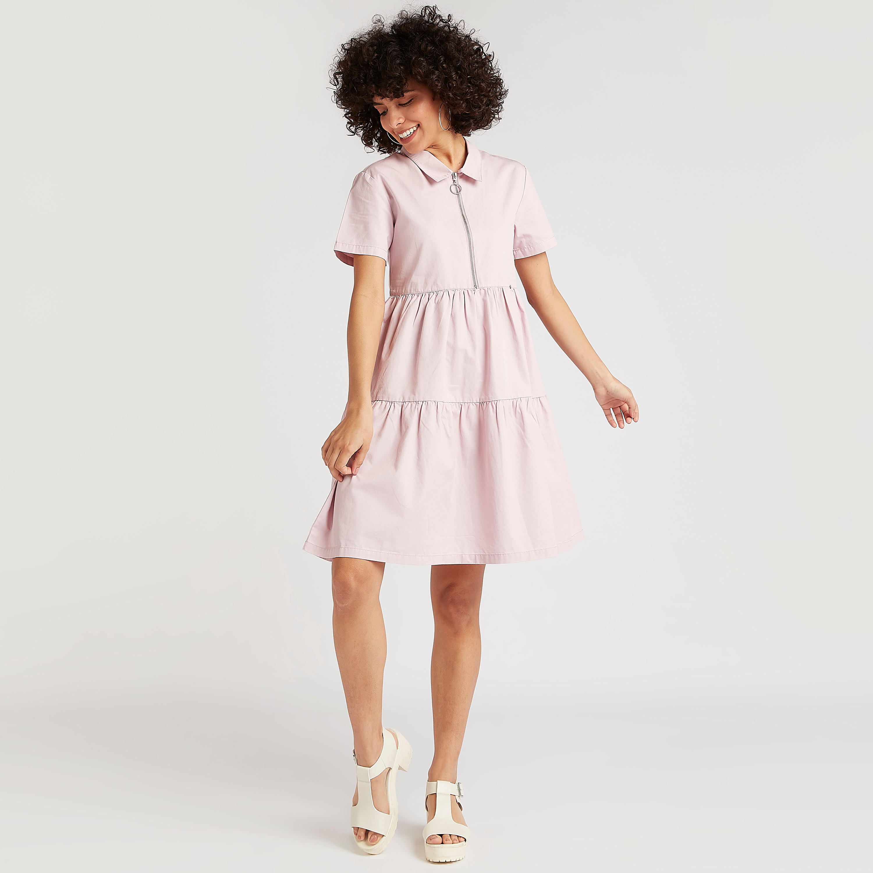 فستان إيه لاين قصير بسحّاب إغلاق من لي كوبر-women-clothing-dresses-image-6