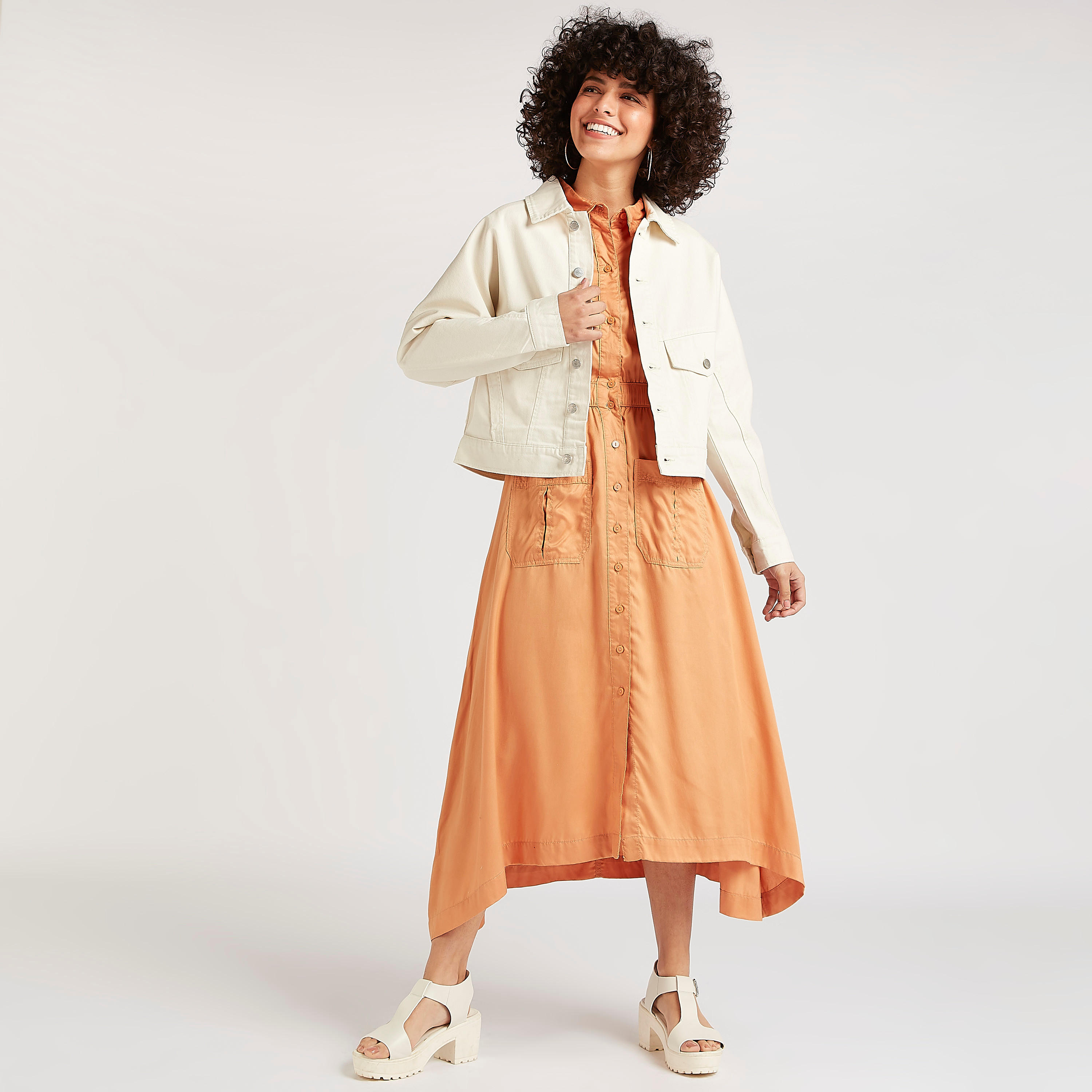 Lee Cooper Solid Denim Jacket with Long Sleeves-women-winterwear-coatsandjackets-jackets-image-2