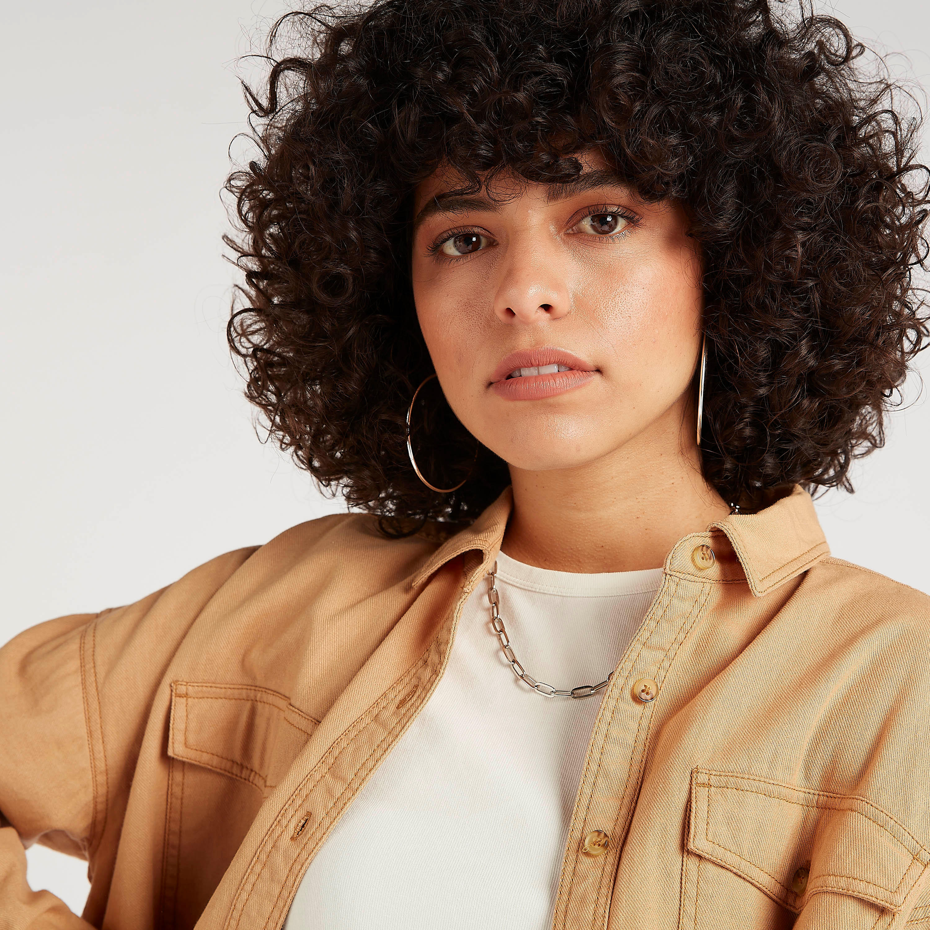 جاكيت دنيم سادة بأكمام طويلة من لي كوبر-women-clothing-shirtsandblouses-shirts-image-5